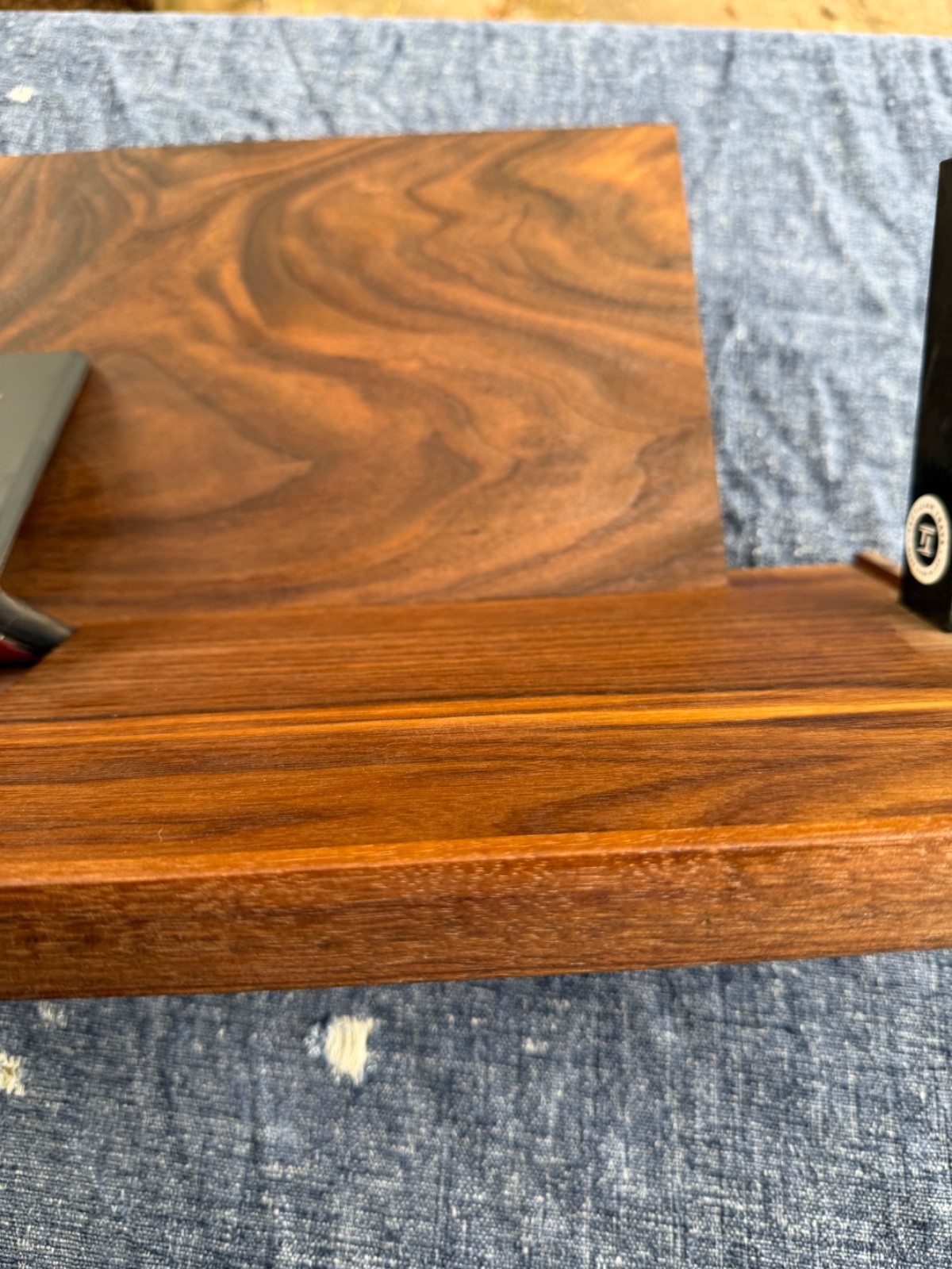 Tactician Trays Standard Valet Tray w/ Charger Walnut Wood Used