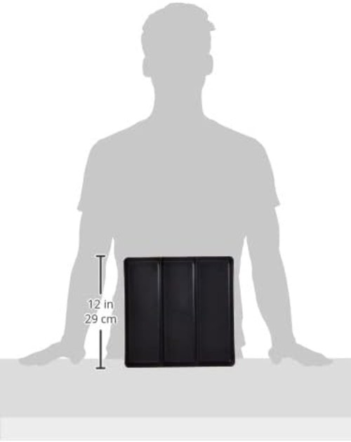Durable Black 3-Compartment Tray – Perfect for Garage and Workshop Organization
