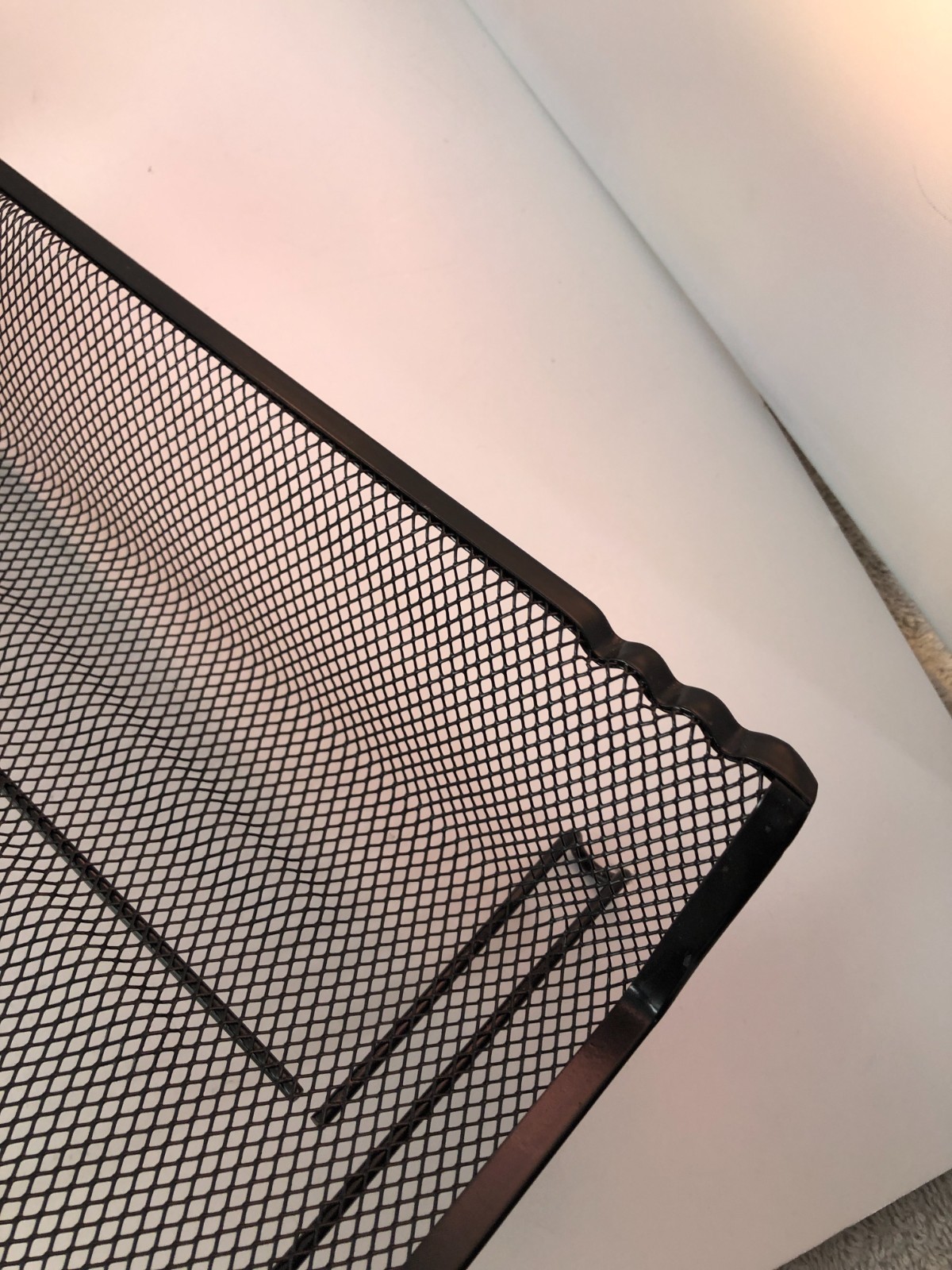 Stackable Metal Mesh Paper Trays Desktop Organizer File Storage Office 2 Pcs.