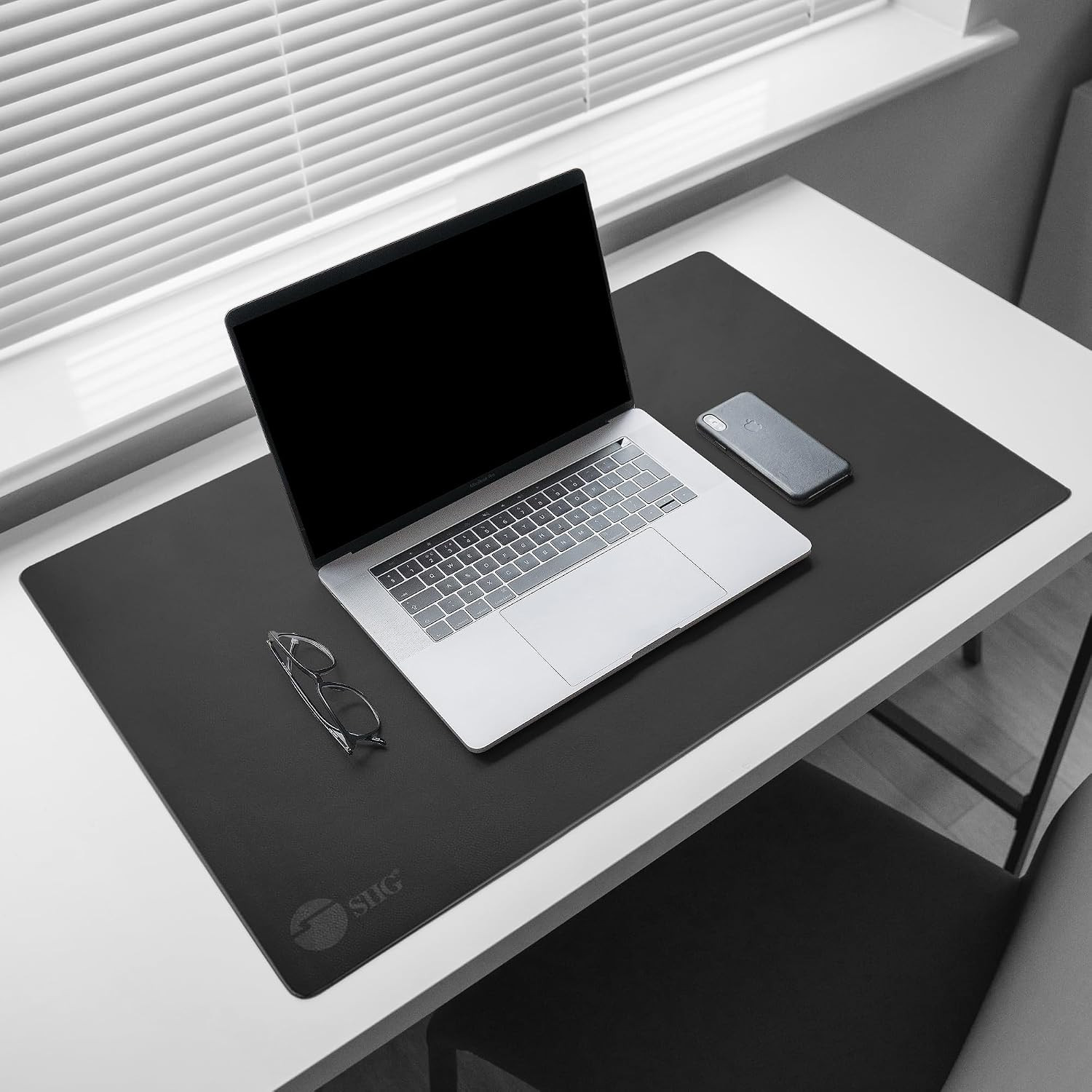 Extra Large Desk Mat on Top of Desk Blotter Protector – 36″ X 22″ Vegan Leather