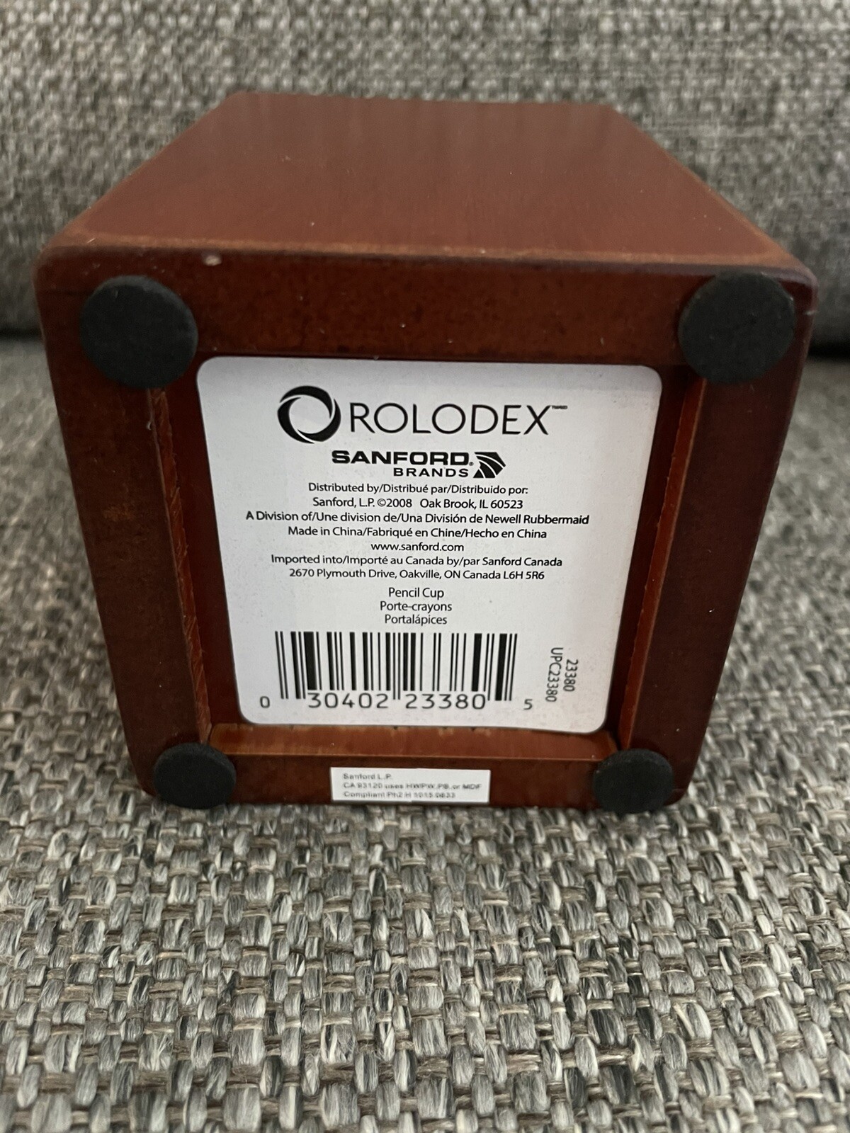New Rolodex Wood Pencil Pen Cup Holder Sanford Brands