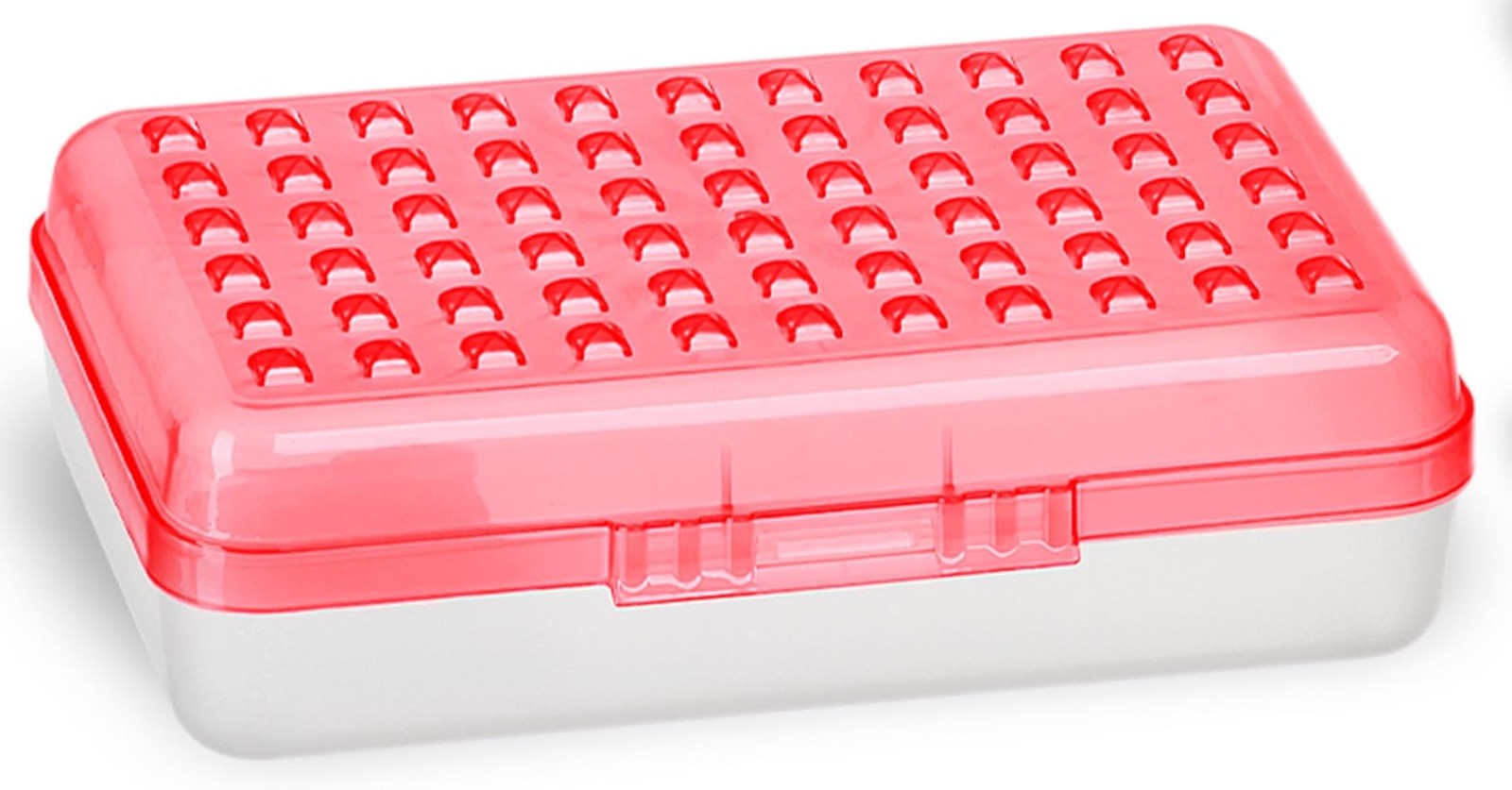 Plastic Pencil Box Red School Storage Case Organizer Snap Closure Supply