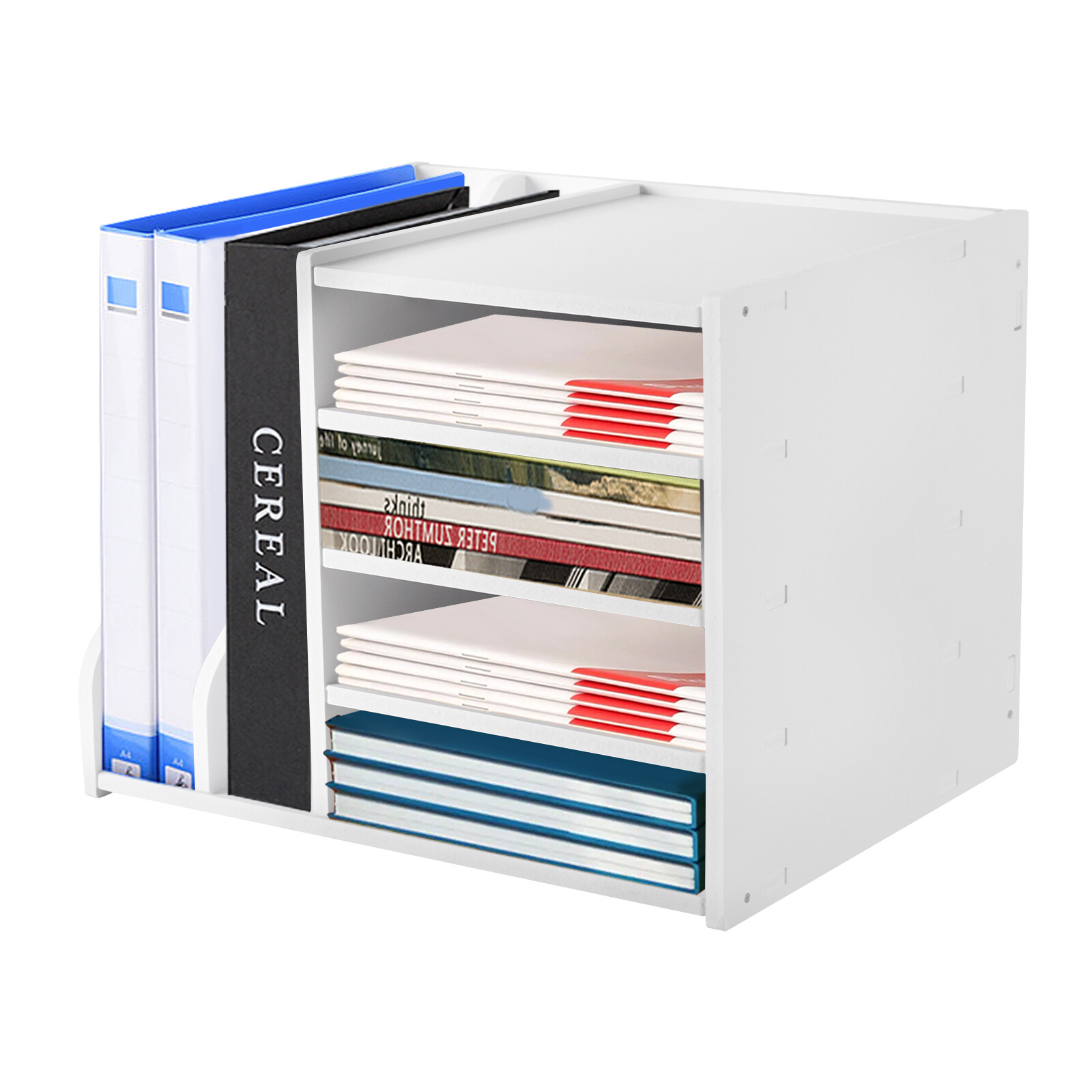 6-Tier PVC File Holder Organizer with Ample Storage Space, 15.35″ x 12.16″