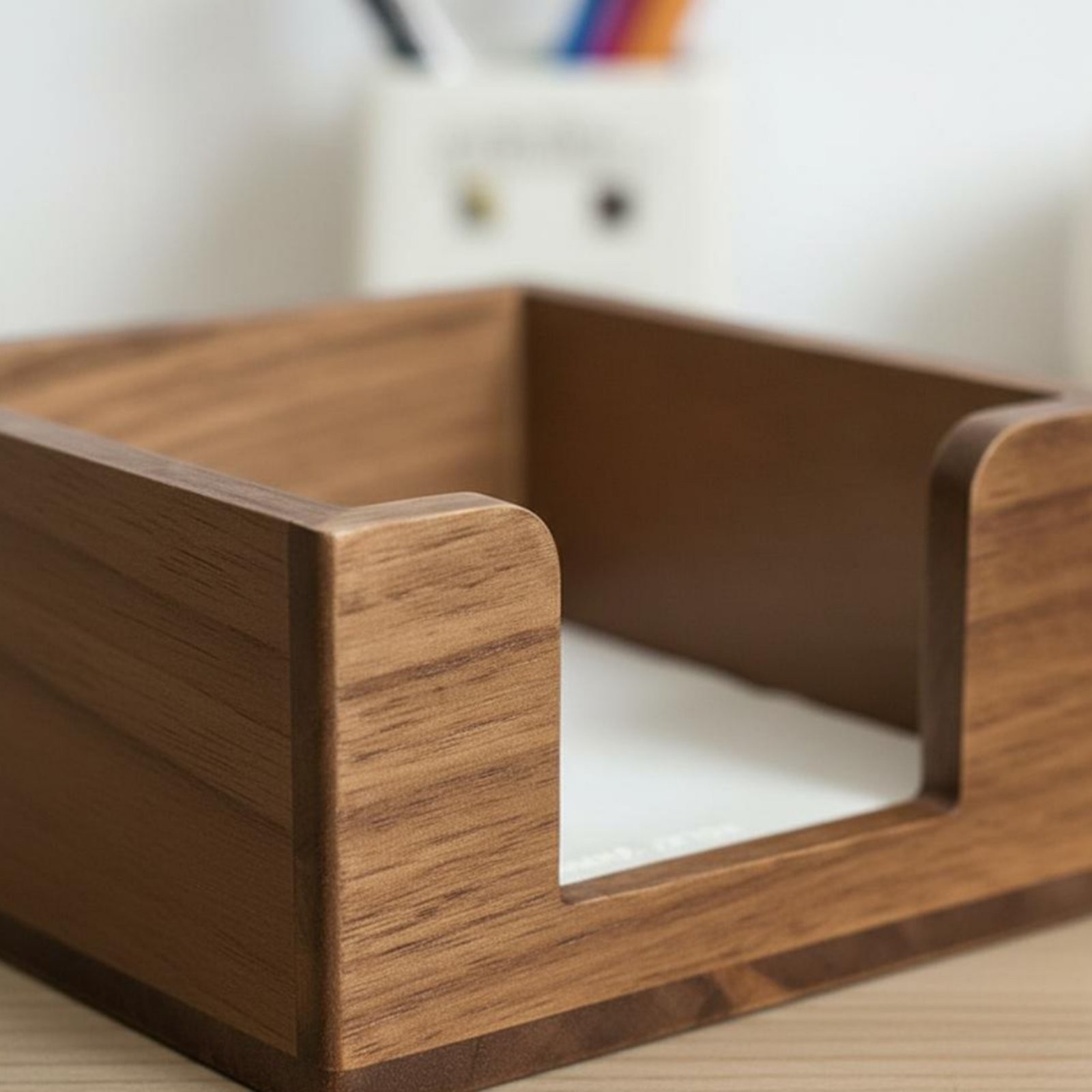 Wooden Napkin Holder No Assembly Required Wooden Business Card Box Easy to