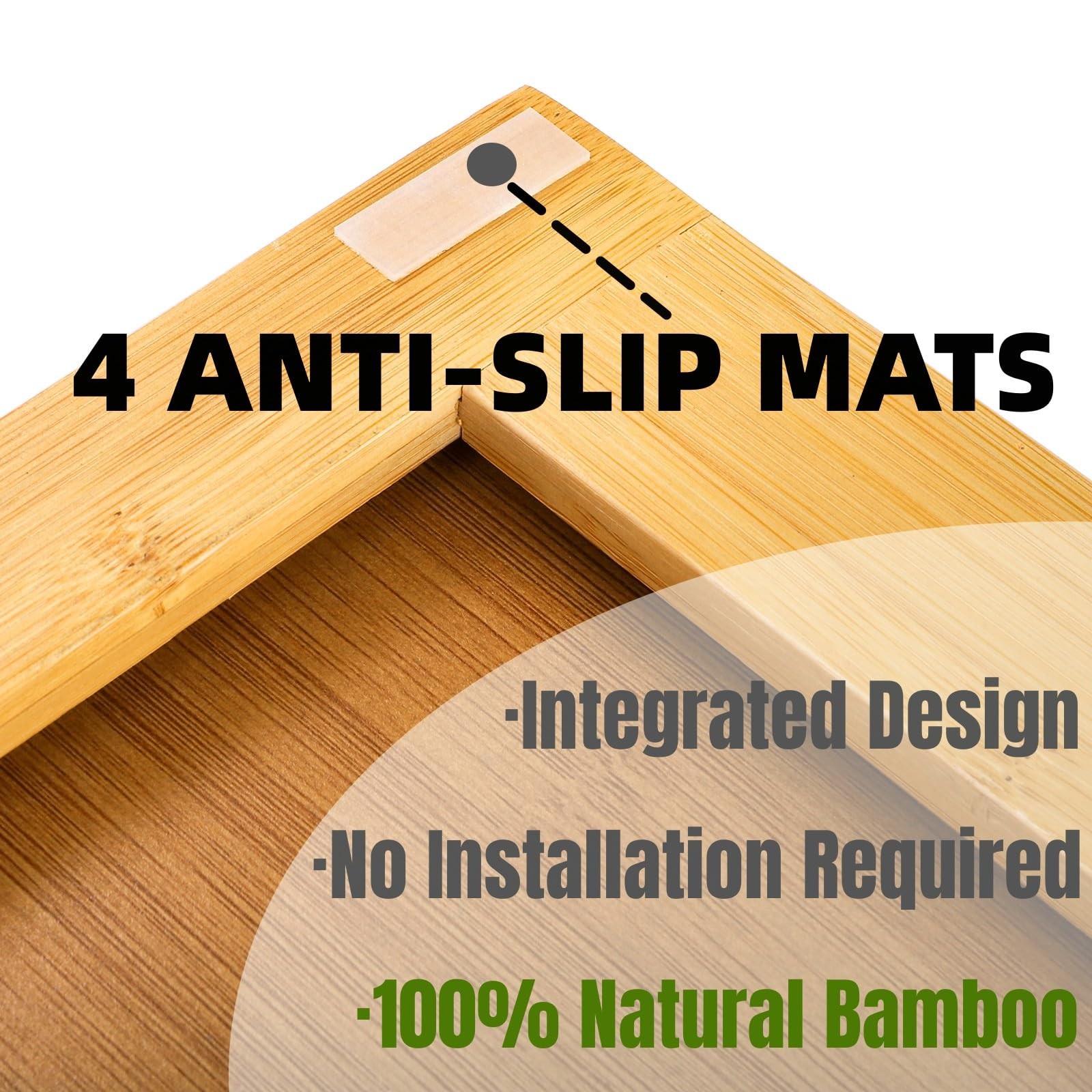 Hiceeden 2 Tier Bamboo Desktop Organizer, Desk Monitor Stand Riser