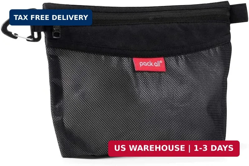 pack all Water-Resistant Material Zipper Pouch, Mesh Zipper Bags for Storage, Tr