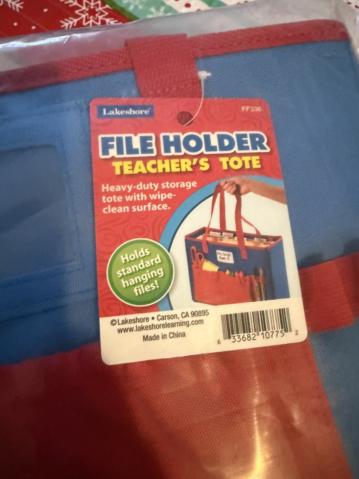 Lakeshore Teacher Tote and Organizer, Teacher Helper Bag, Teacher File Tote