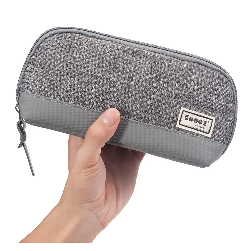 Sooez WideOpening Pencil Pen Case, Lightweight & Spacious Pencil Bag Pouch Bo…