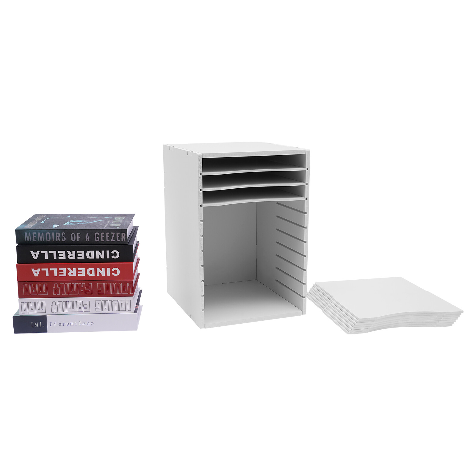 Literature Organizer File Sorter Paper Storage Holder 11 Compartment White