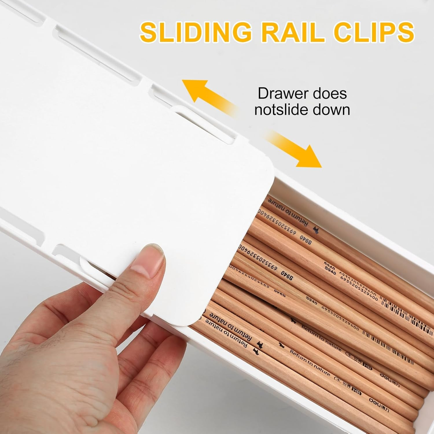 2pcs Under Desk Drawers – Self-Adhesive Hidden Undermount, Slide-Out Storage Org