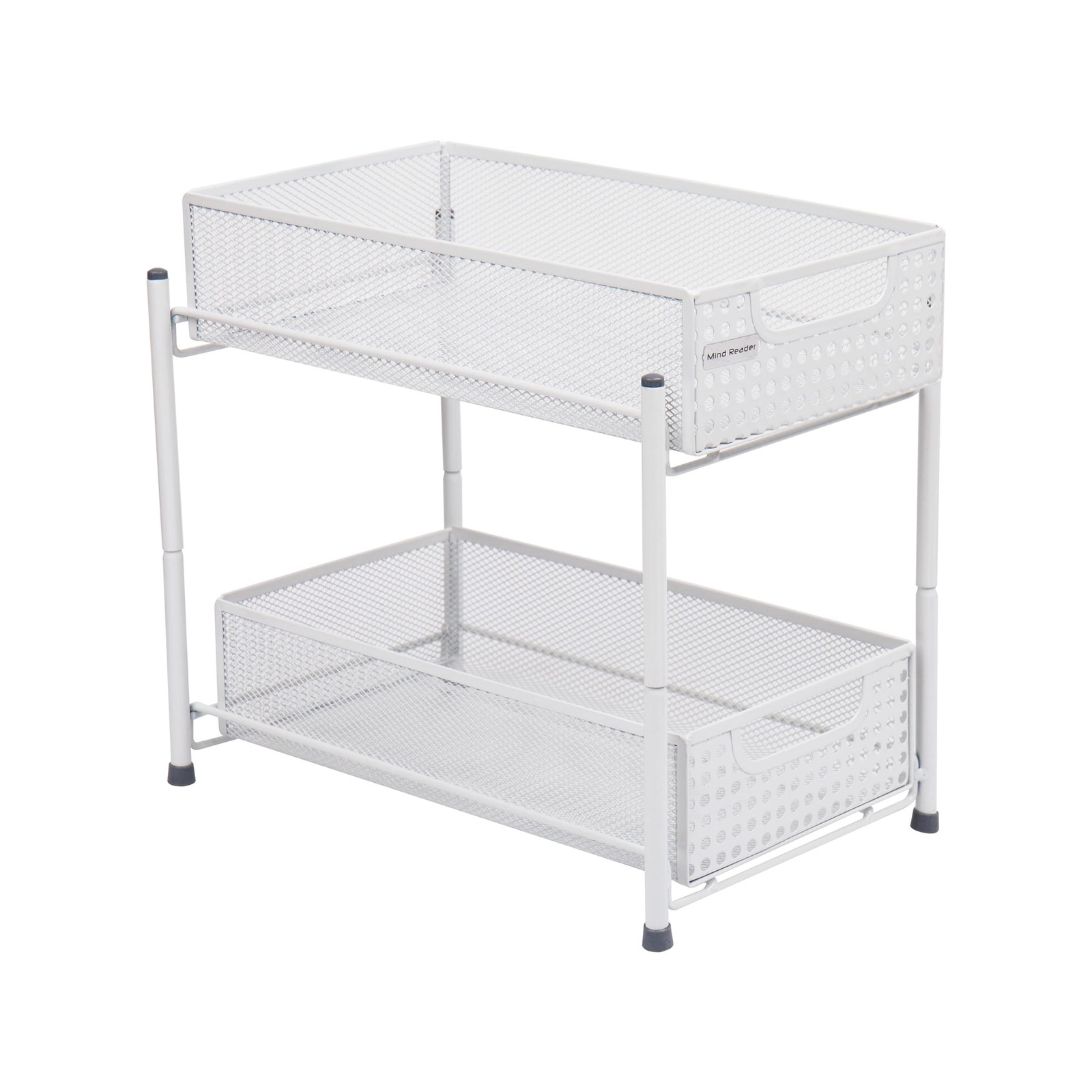 Mind Reader Accessory Organizer, Supply Storage, Desktop, 2 Tier, White