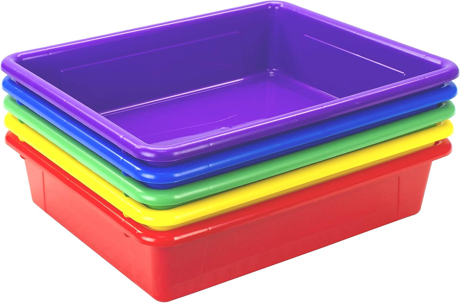Letter Size Flat Storage Tray – Organizer Bin for Classroom, Office and Home, As