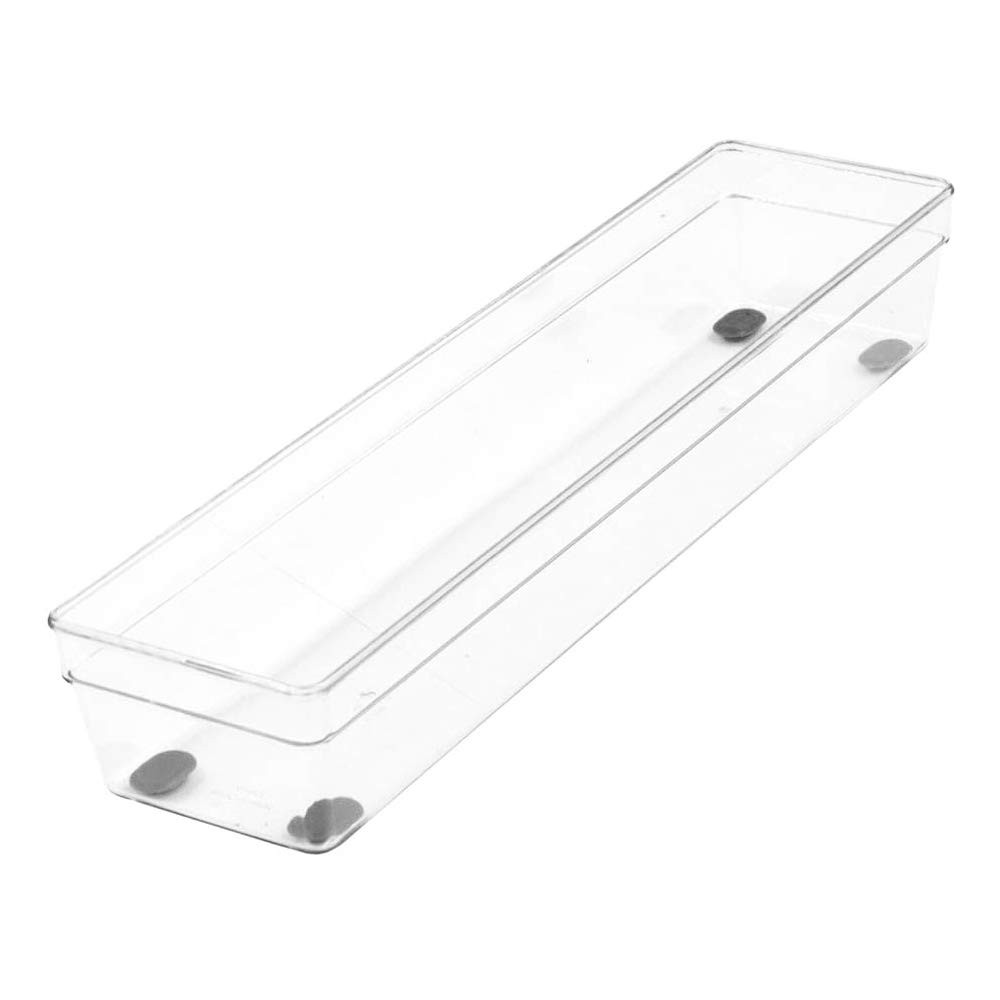 Heavy Duty Storage Tray, 13×3 Plastic Drawer Organizer, Clear