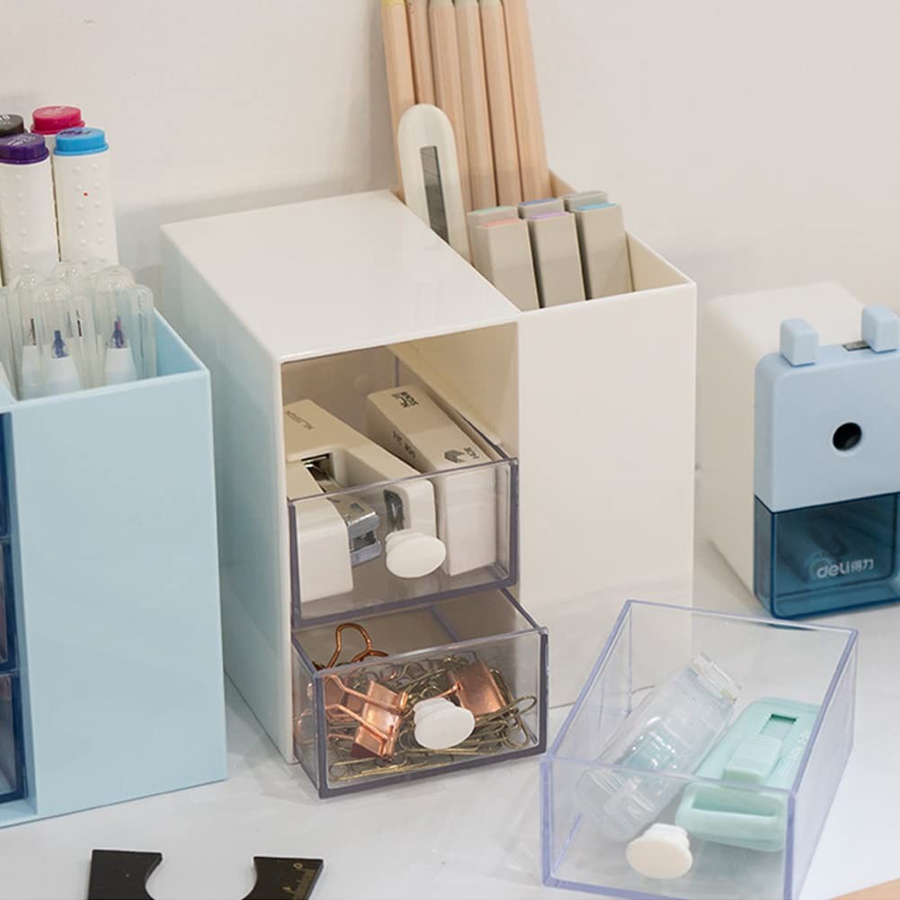 Multi-Functional Pen Holder, Organizer for desk, Desk White