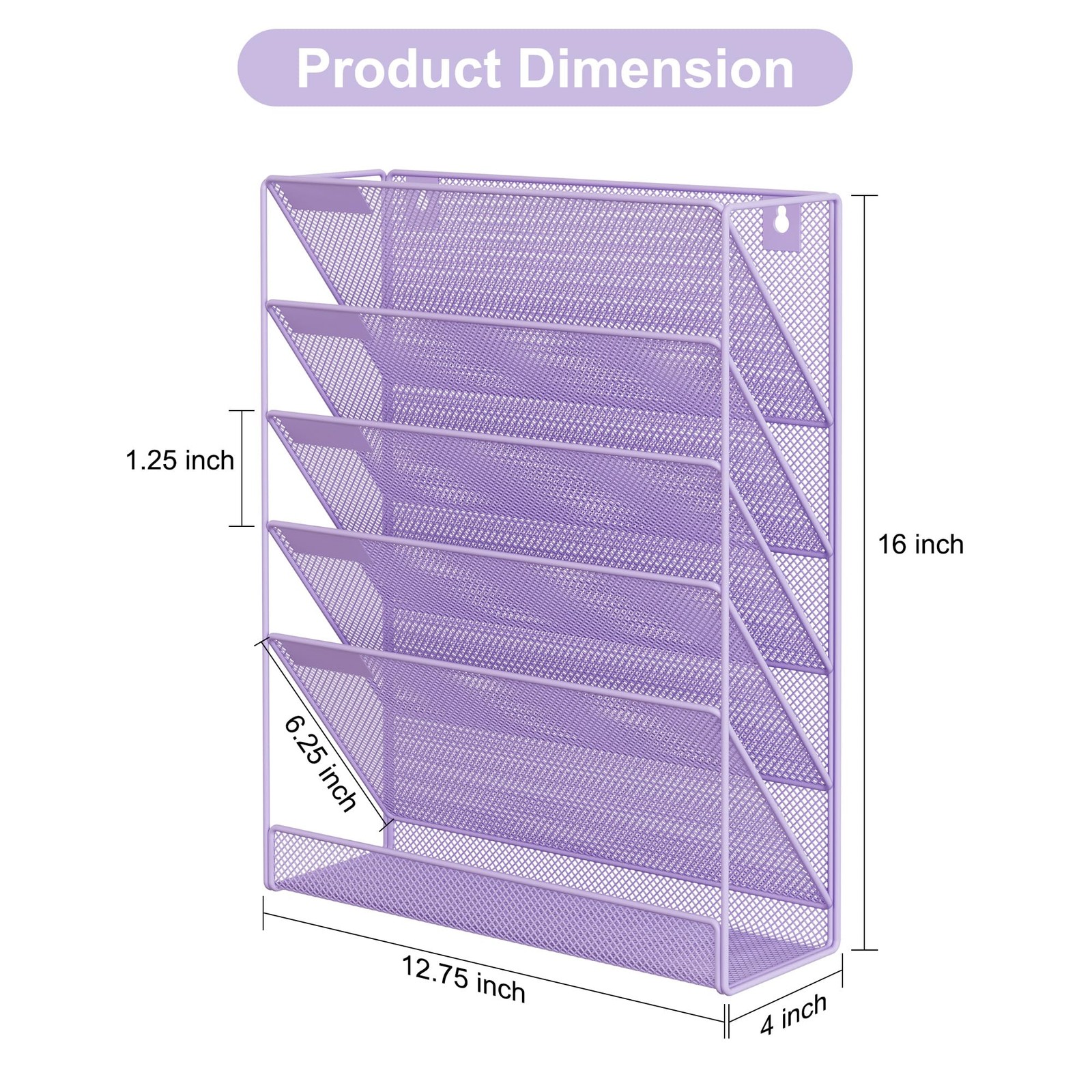 Easypag 5 Tier Wall File Holder Mesh Hanging Folder Organizer Classify Label