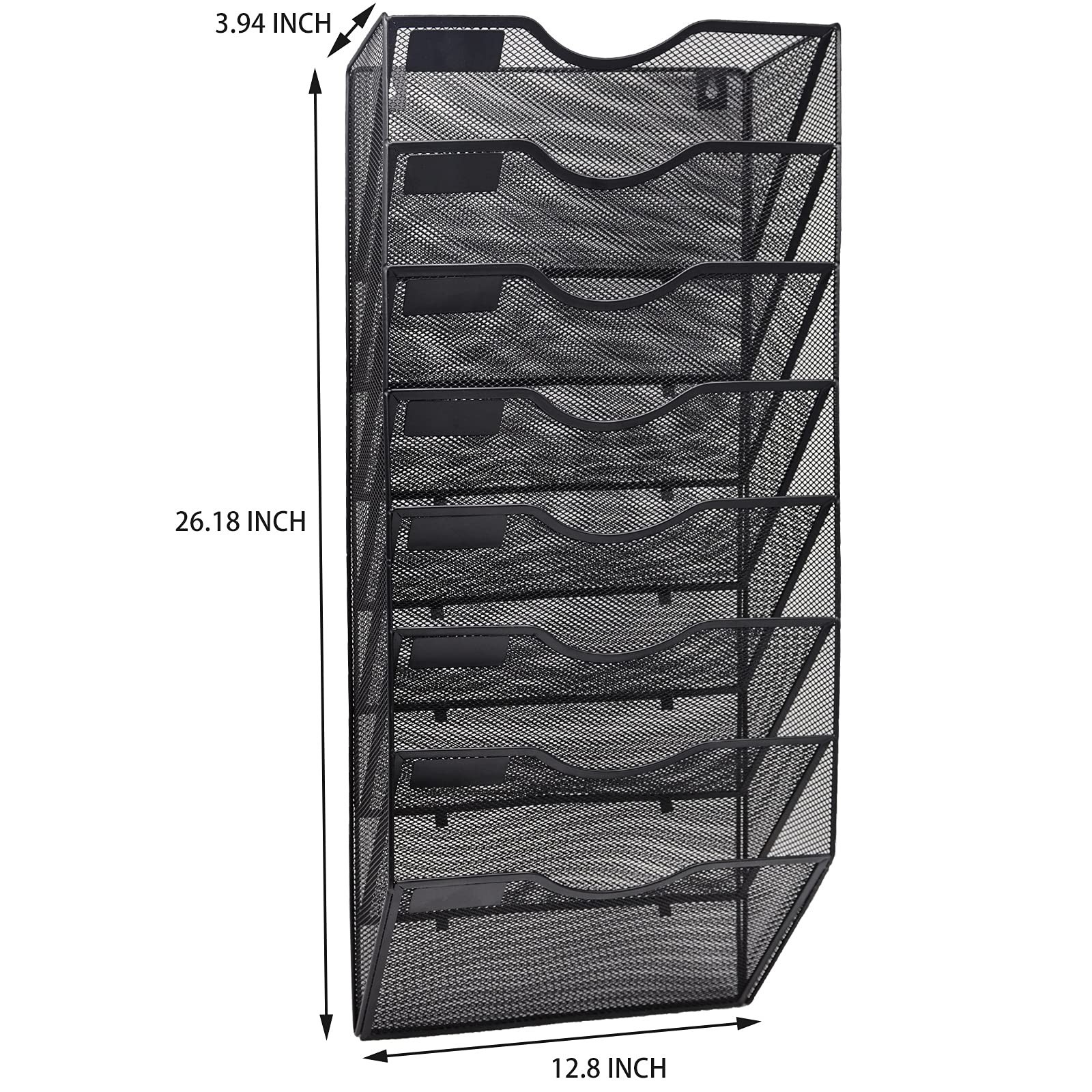 EASEPRES 8 Pockets Mesh Wall File Holder Organizer Office Hanging Magazine Ra…