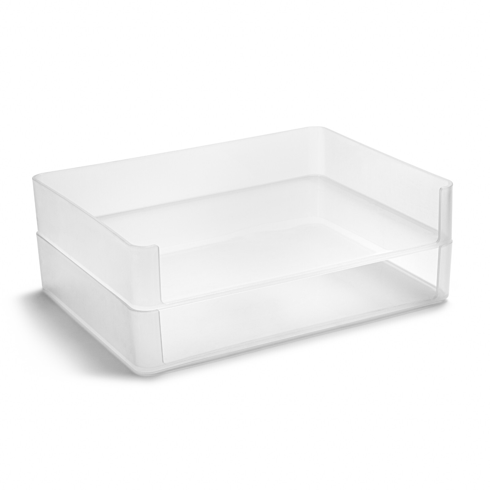 Sorbus 2 Pcs Paper Organizer, Stackable Plastic Letter Tray Desktop File Storage