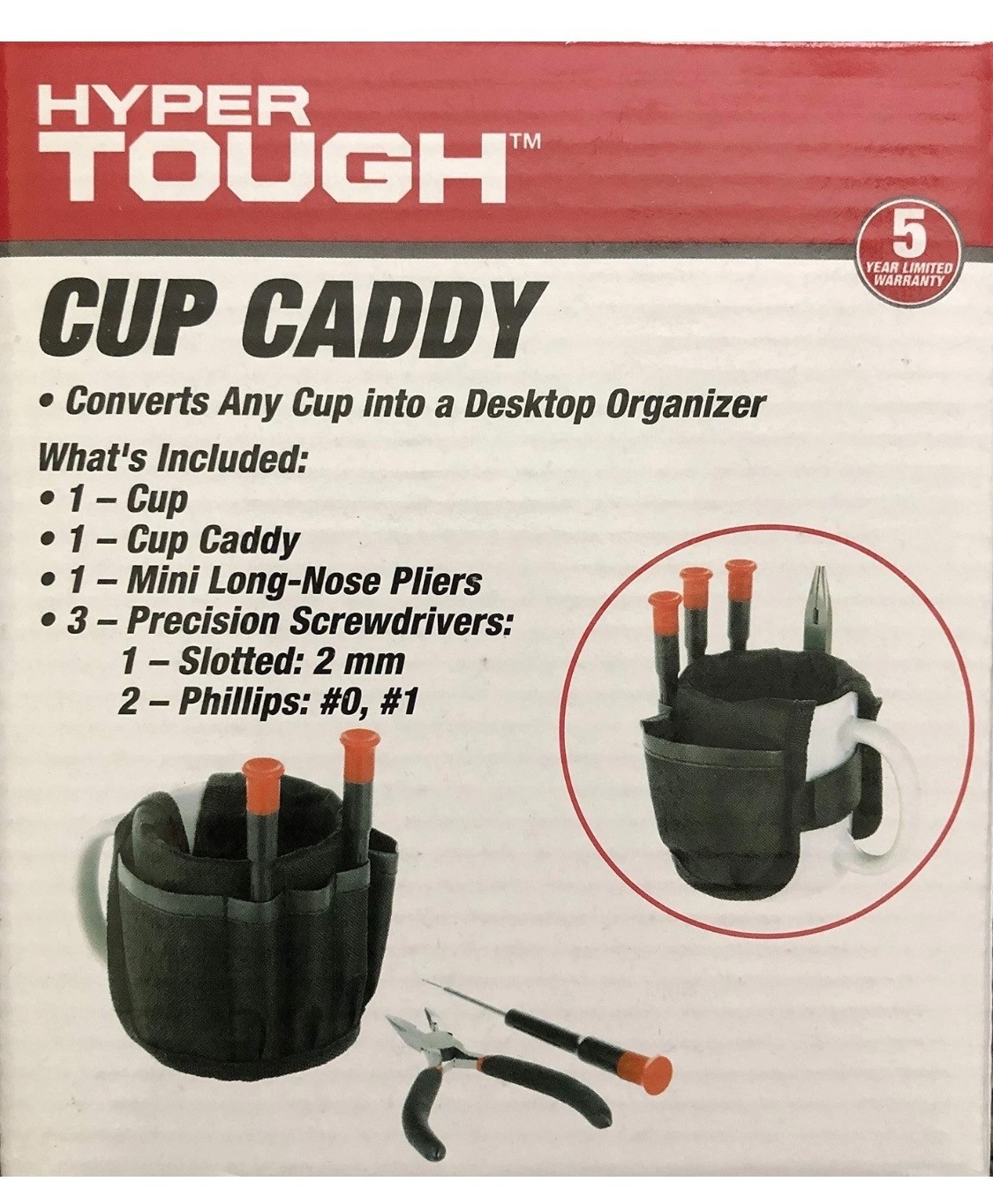 Hyper Tough Cup Caddy with Mug NO tools Desktop Organizer