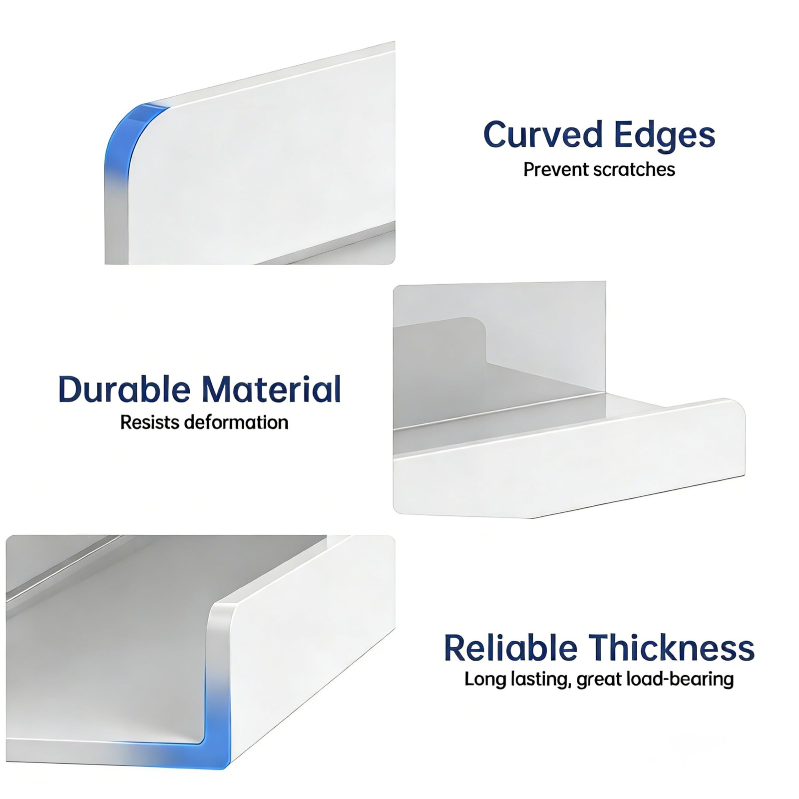 4 Pack Magnetic Book Shelf for Whiteboard, 4 * 4 Inch Extra-Wide Reusable Acr…