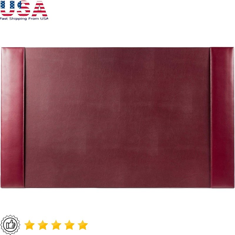 Leather Desk Mat Organizer Scratch Resistant Padded Surface Office Accessory New
