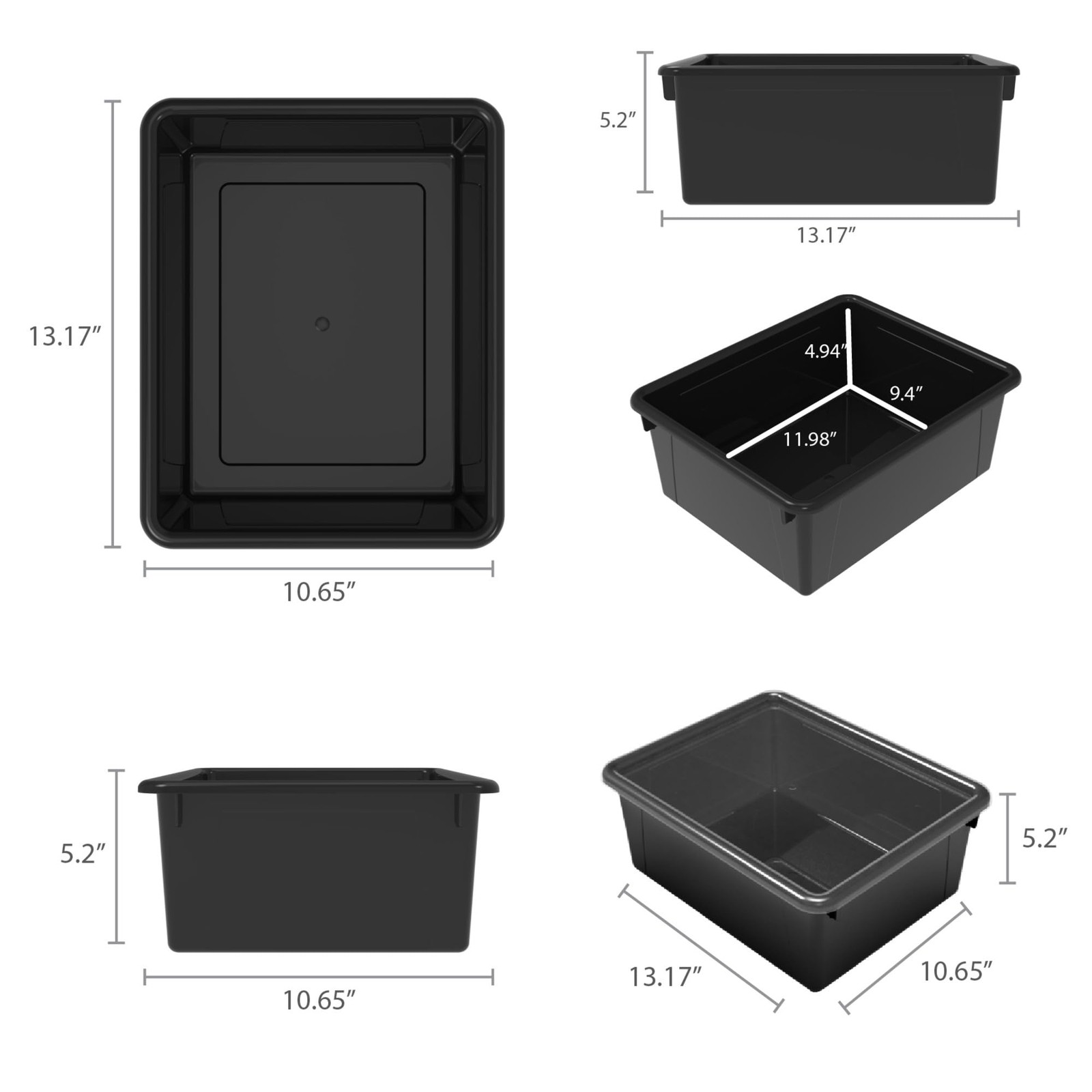 School Smart Sturdy Plastic Storage Tray, Multifunctional Design for Classroo…
