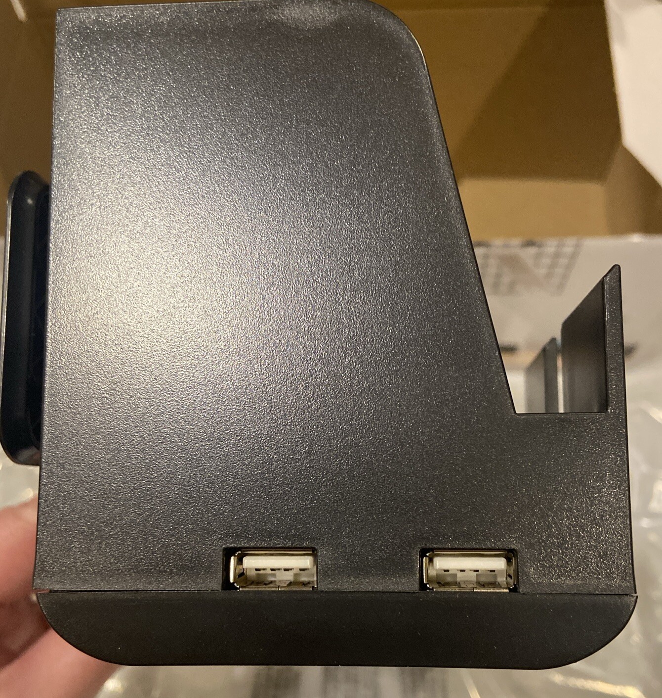 Bostitch Office Konnect Desk Organizer Power Base, Black Plastic, Dual USB Ports