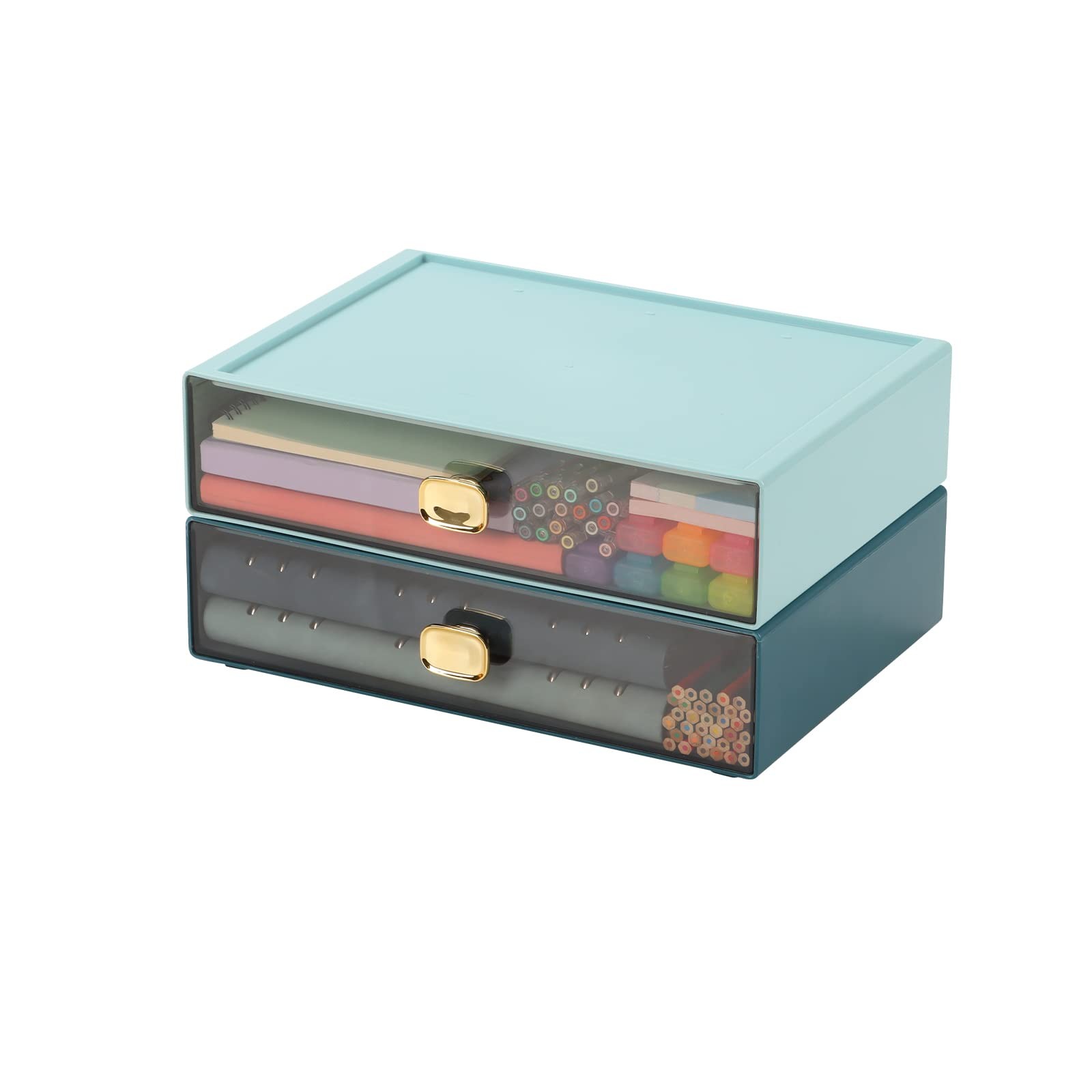 Osteed Spacious Desktop Storage 1 Large Storage Drawer Stackable Office Desk