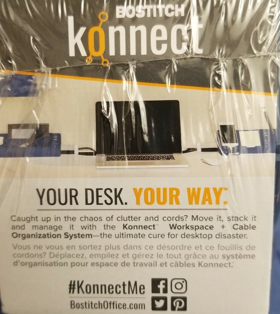 Bostitch Konnect Plastic Sticky Note & Card KT-CARD-BLUE