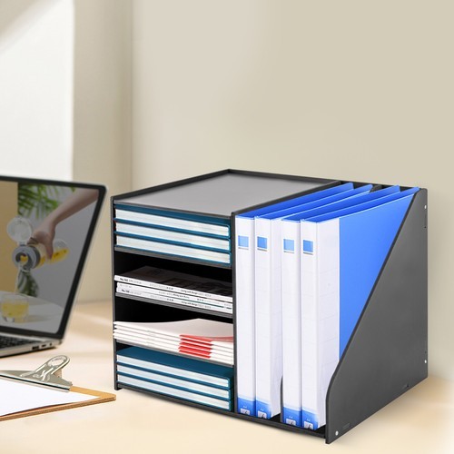 PVC File Organizer for Desk, 6 Tier Desk Organizer Paper Tray 15.35″ x 12.16″