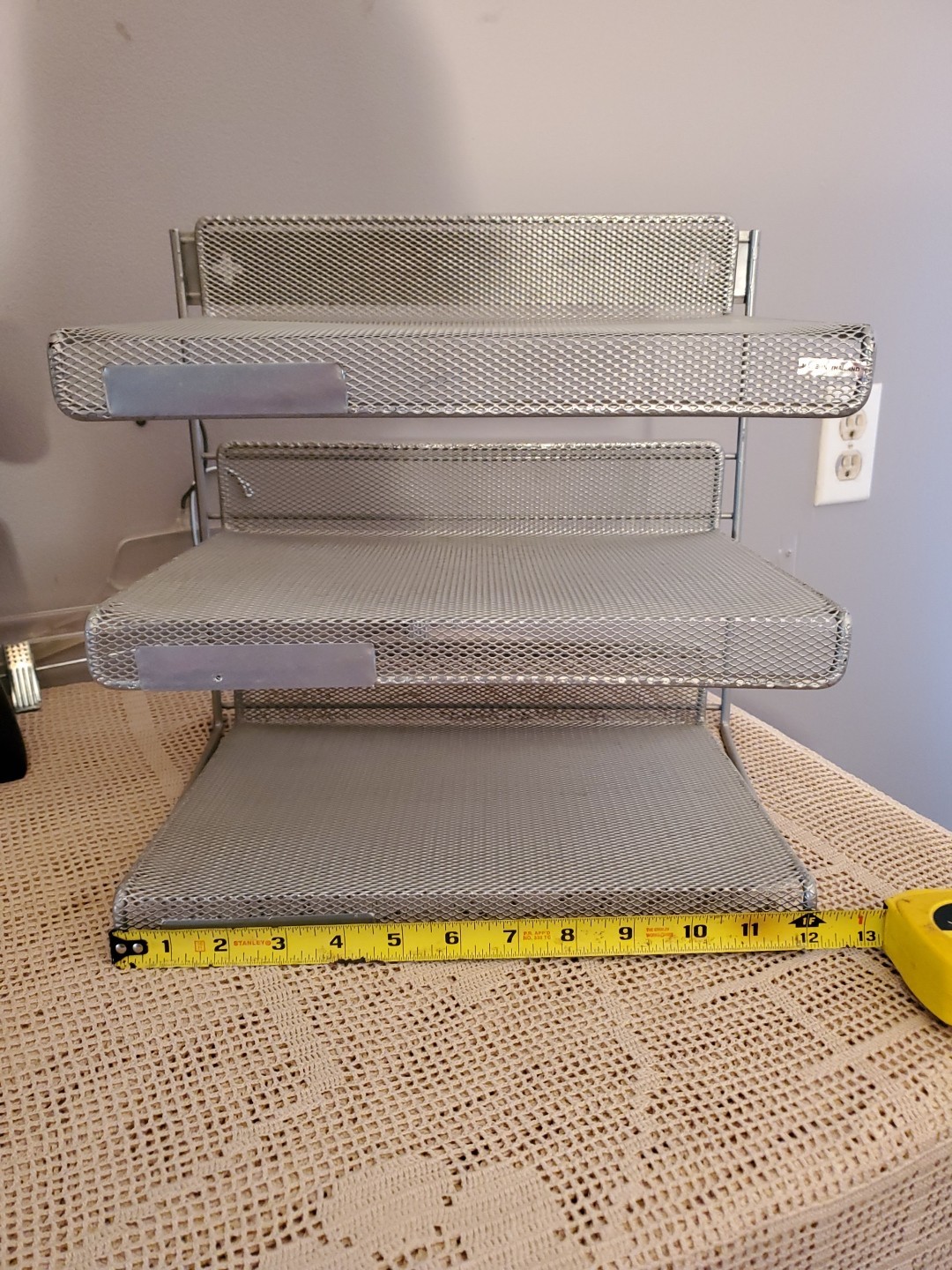 Eldon Desk Organizer Metal Mesh Wall Hanging Office Supplies Silver