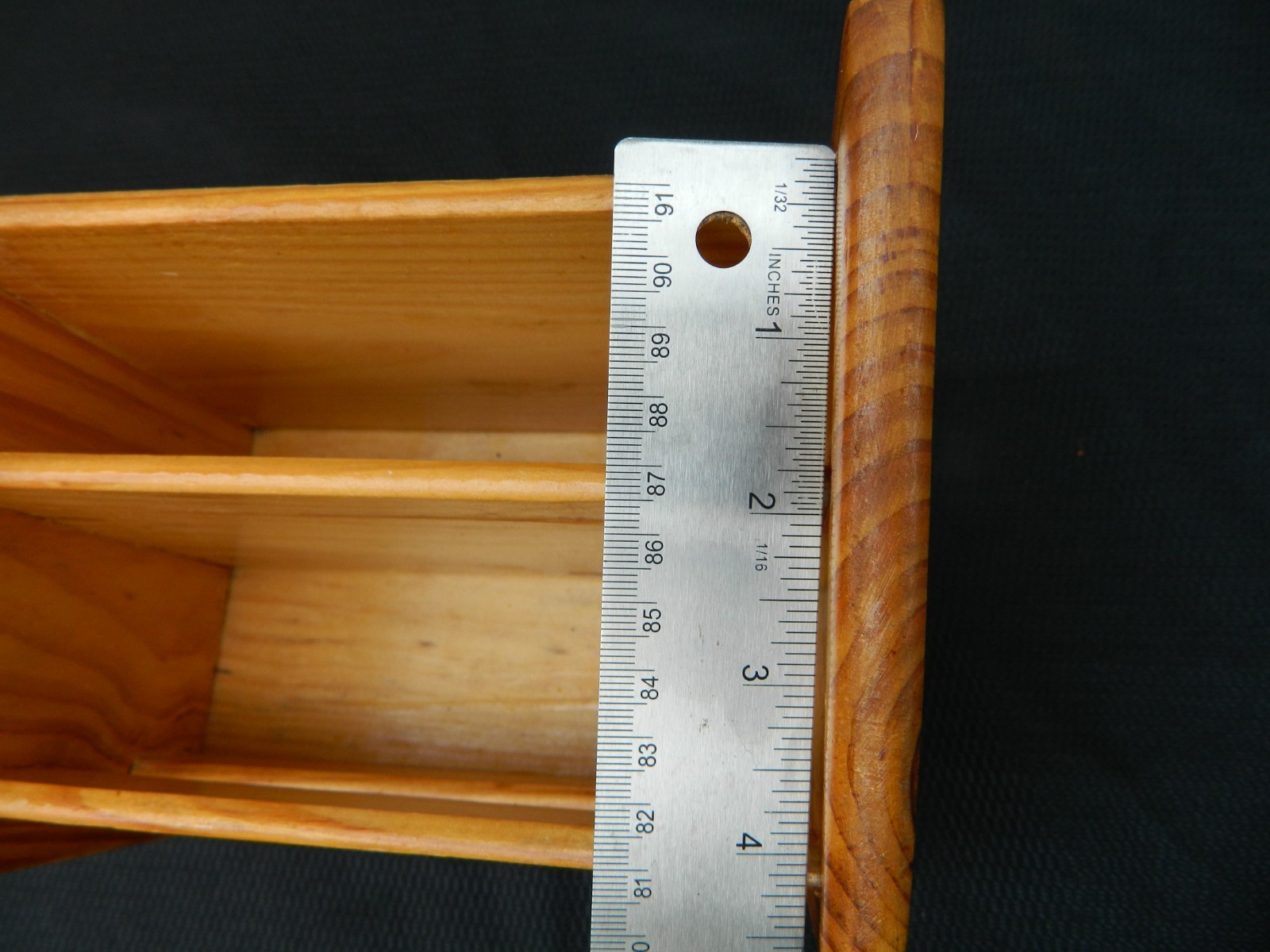 Vintage Wooden Desk Organizer Mail Sorter Letter/Device Holder oak wood Finish