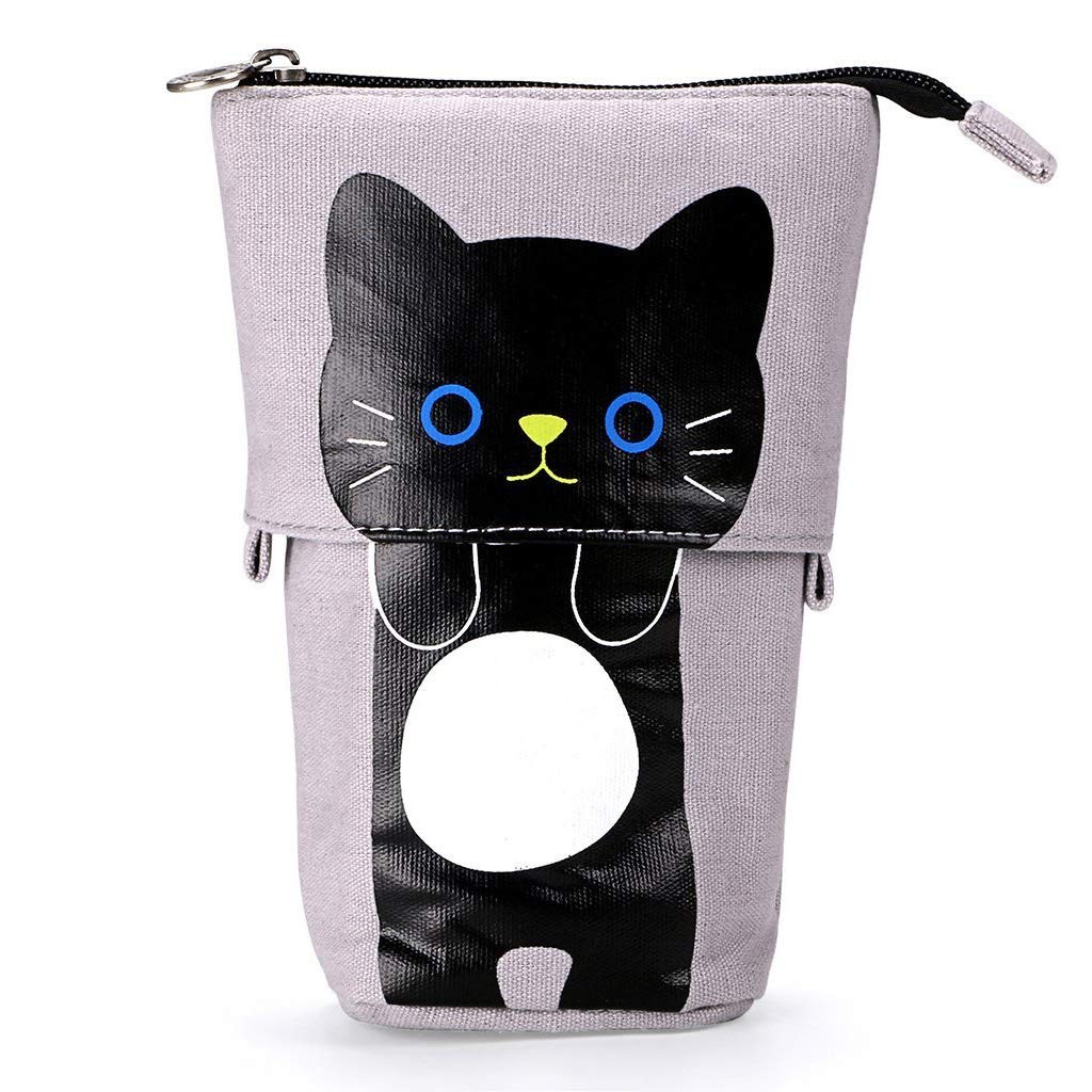 Telescopic Pencil Pouch Standing Pen Holder Cute Pencil Bags Stand Up Pen Cas…