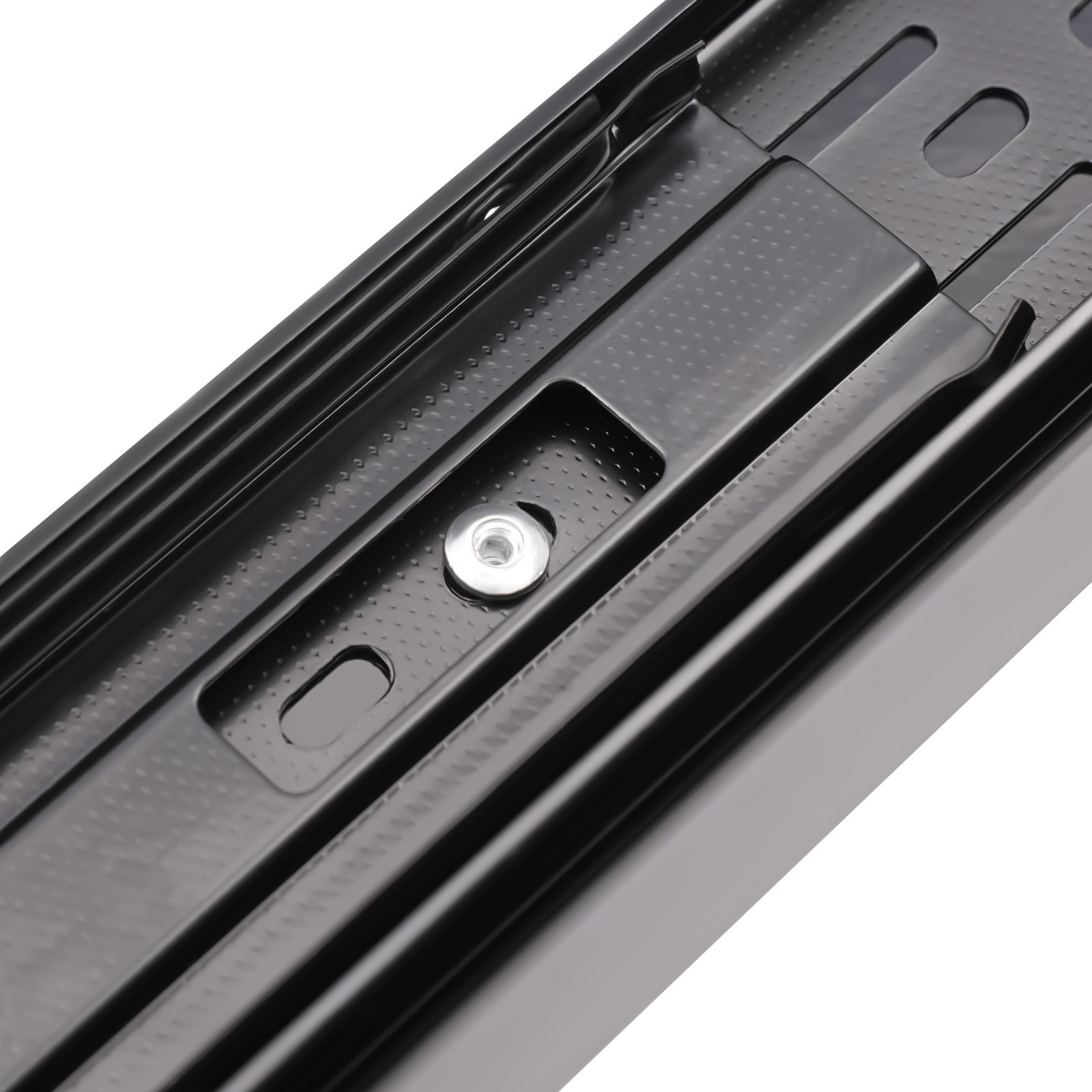 Black Iron Under Desk Mounted Sliding Pull-out Drawer w/Keys for Standing Desks