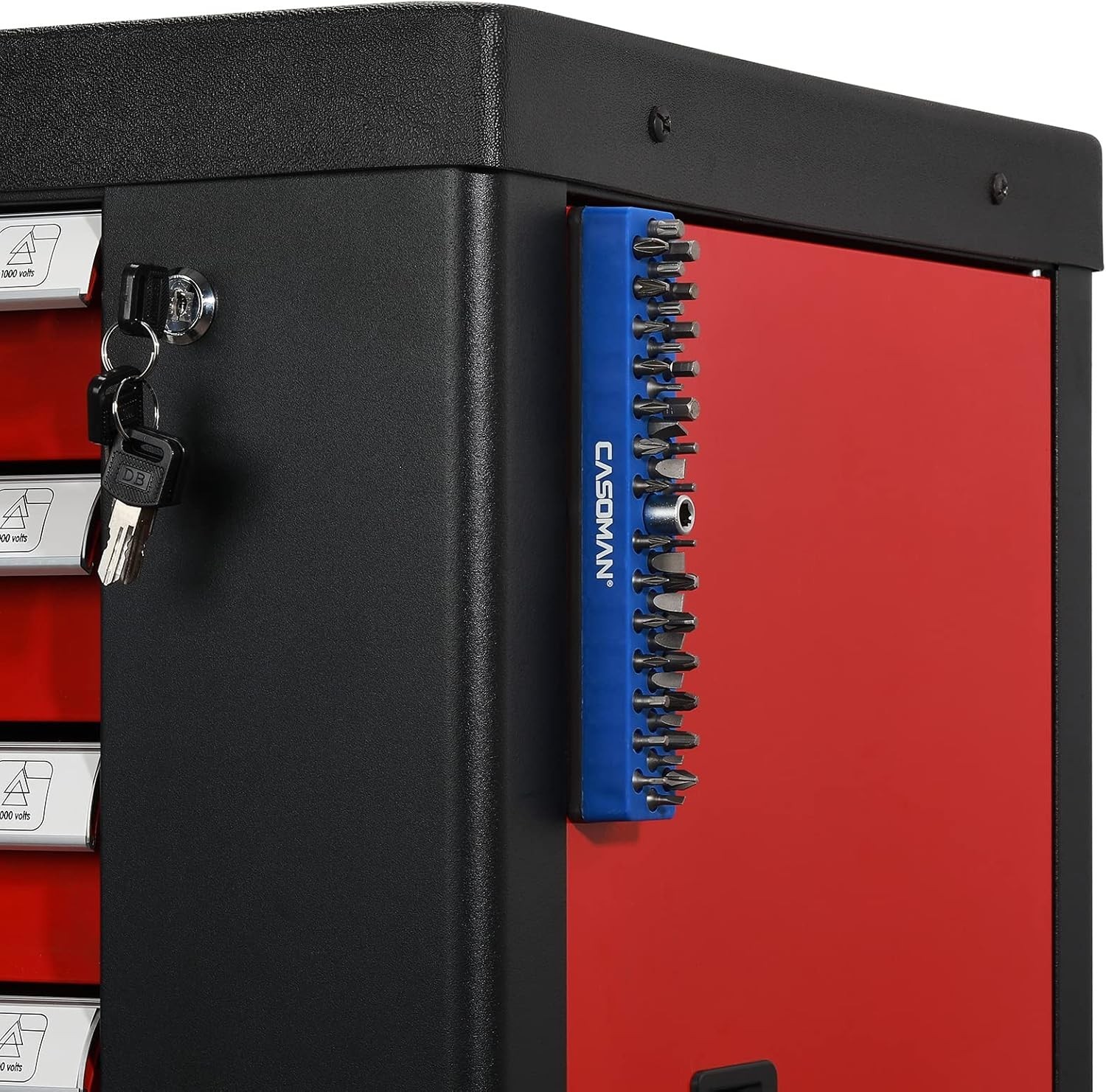 14-Inch Hex Bit Organizer Magnetic Base 86 Hole Storage for Tools