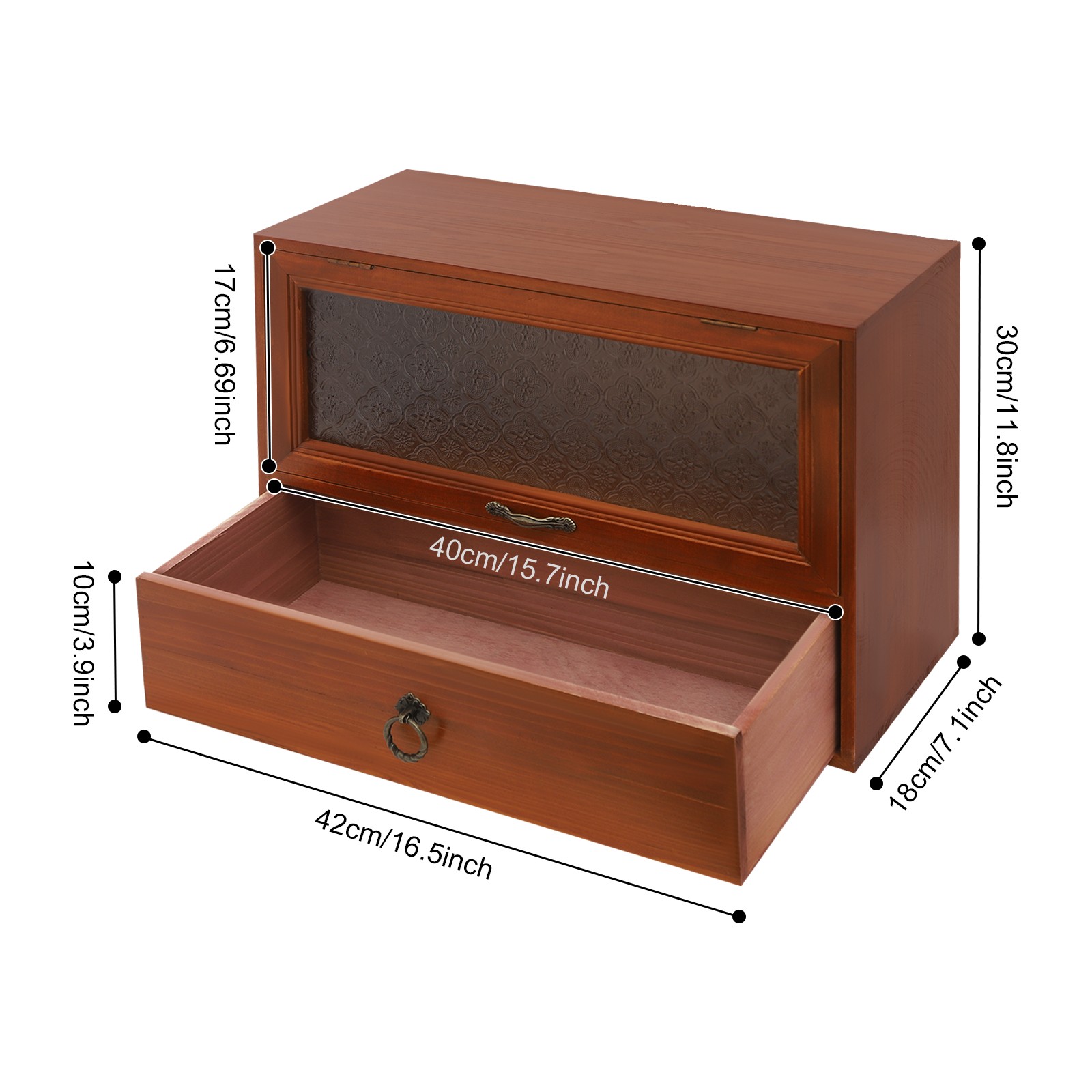 2-Tier Storage Drawer Box Cabinet for Desk – Organizing Unit for Kitchen Counter