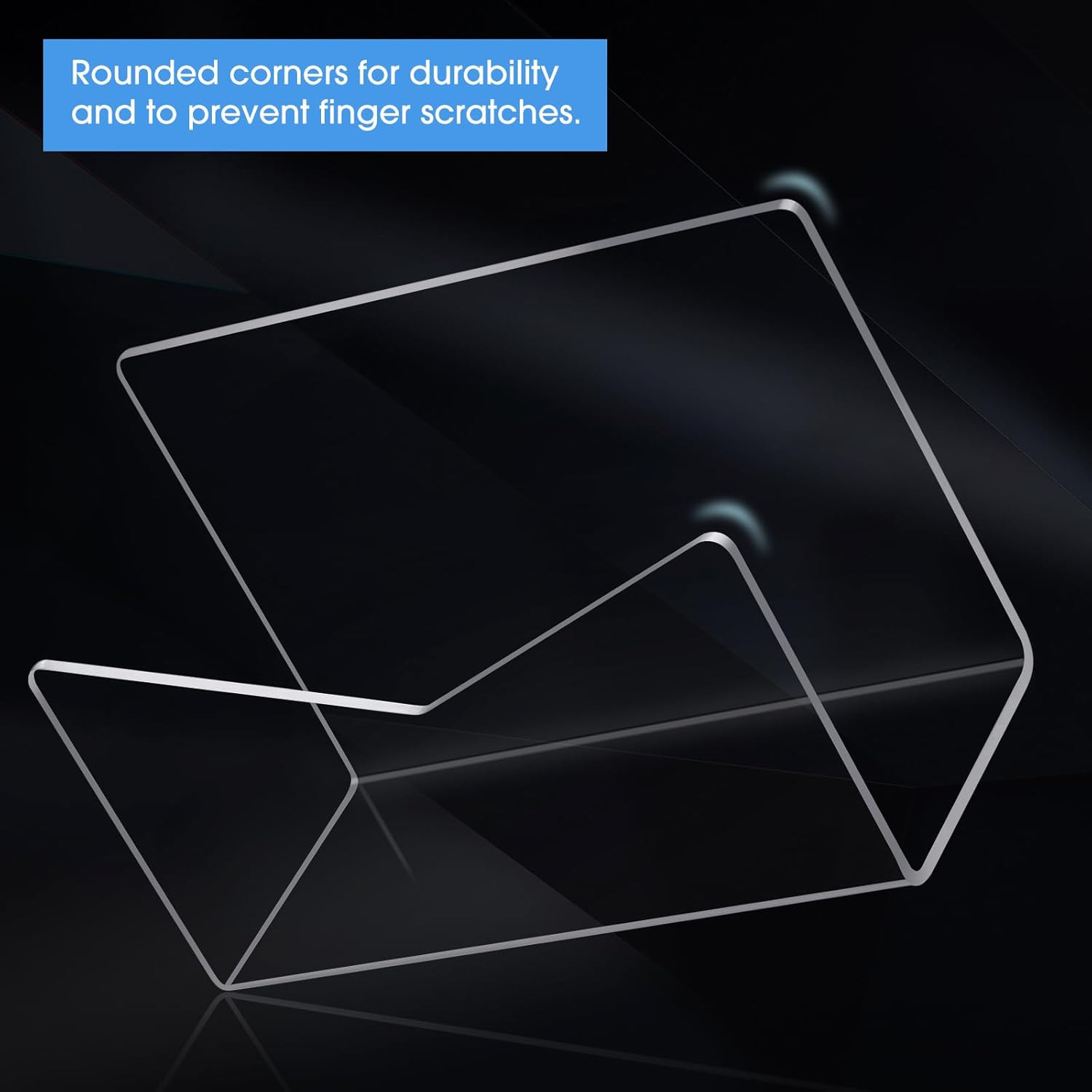 2 Pcs Acrylic Mail Organizer Countertop 6 x 2.5 x 4 Inches Clear Letter Holder f