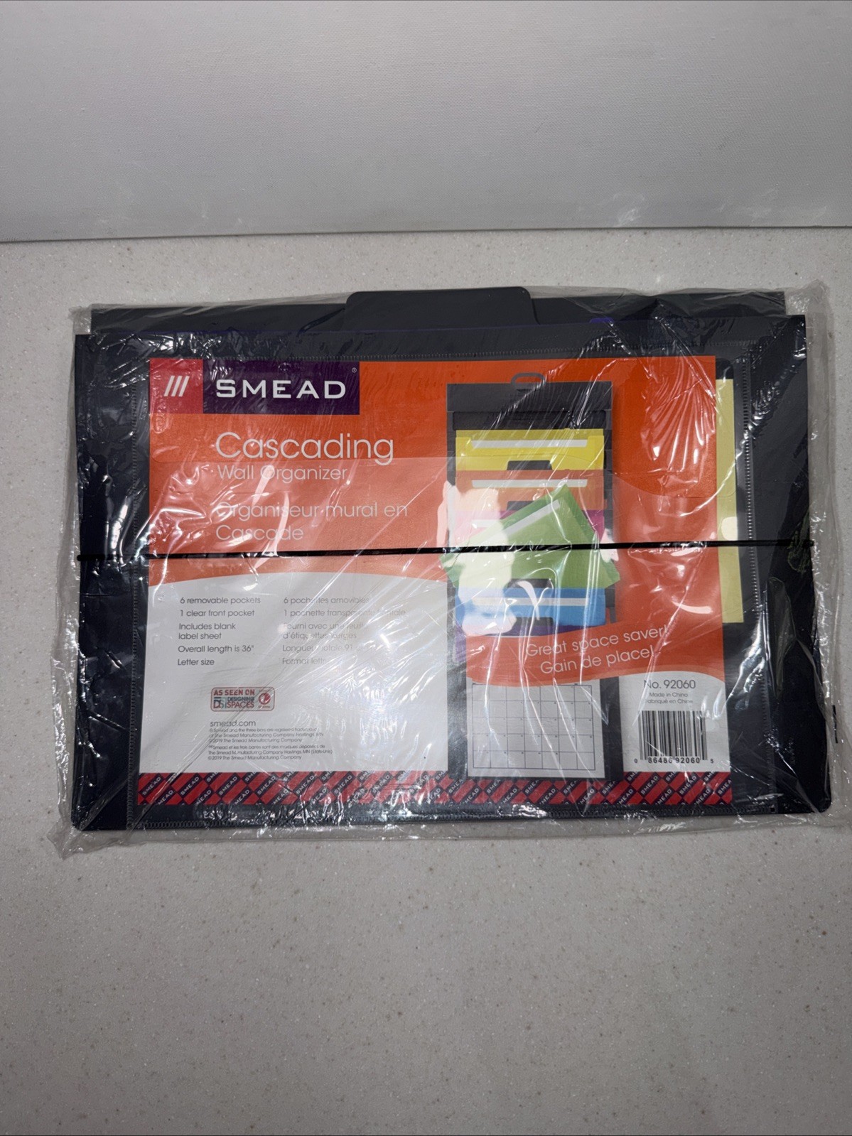 Smead Cascading Wall Organizer With 6 Removable Pockets Lot Of 2