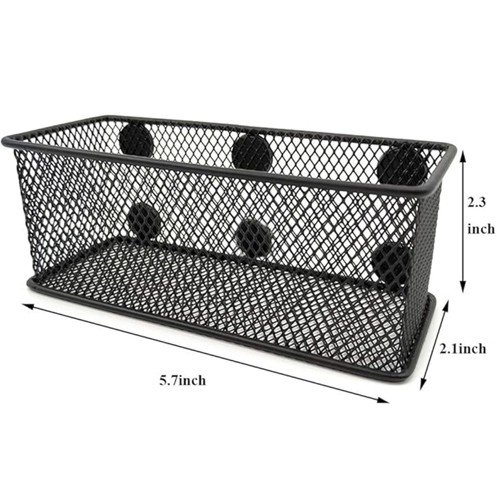 Magnetic Pencil Holder Set Of 3 Black Wire Mesh Storage Baskets Organizer With S