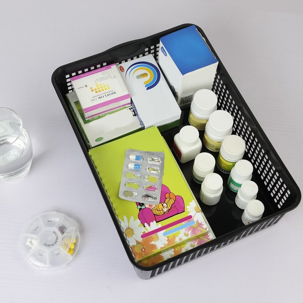 6 PCS Paper Organizer Basket Plastic File Baskets Colorful Storage Bin