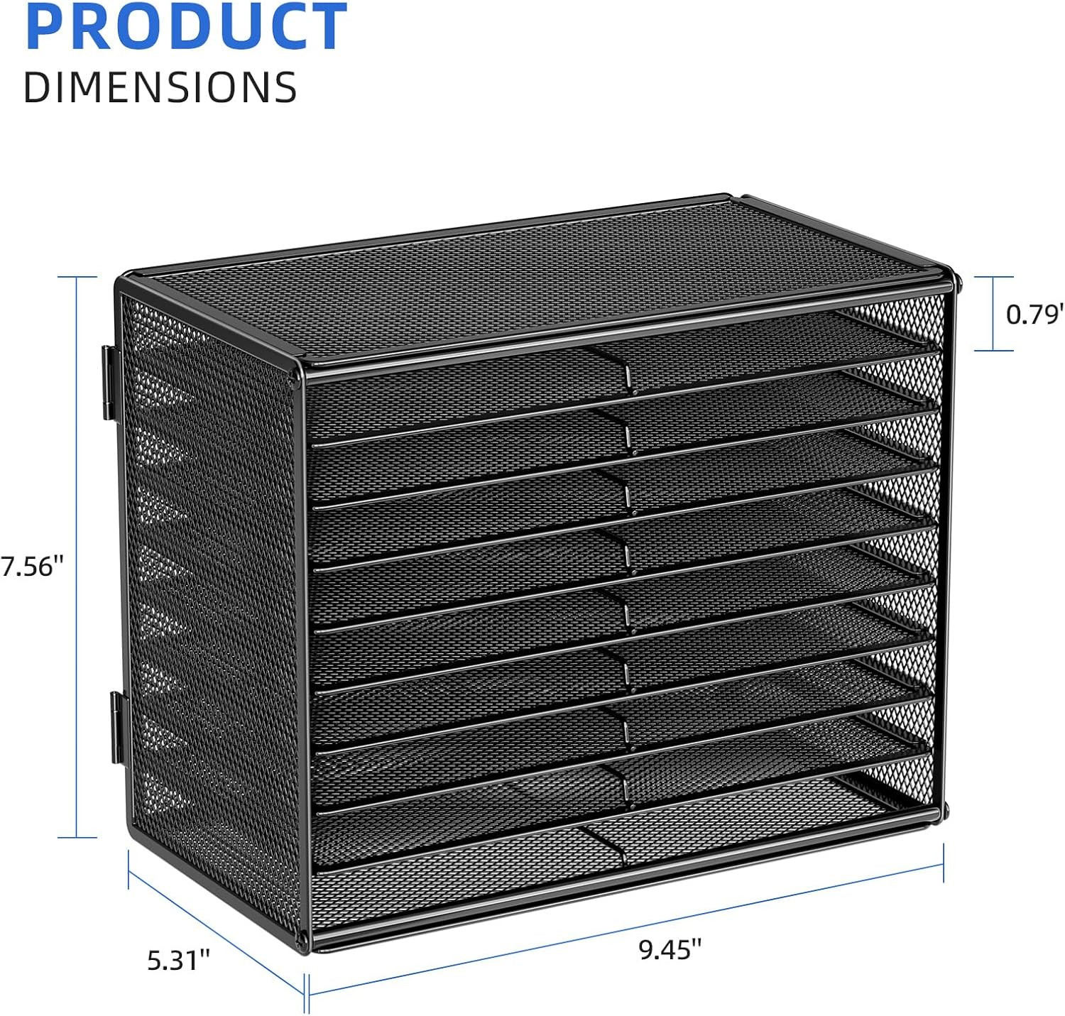 Mesh Marker Organizer, Metal Desktop Storage Rack for 126 Markers, Pens, Pencils