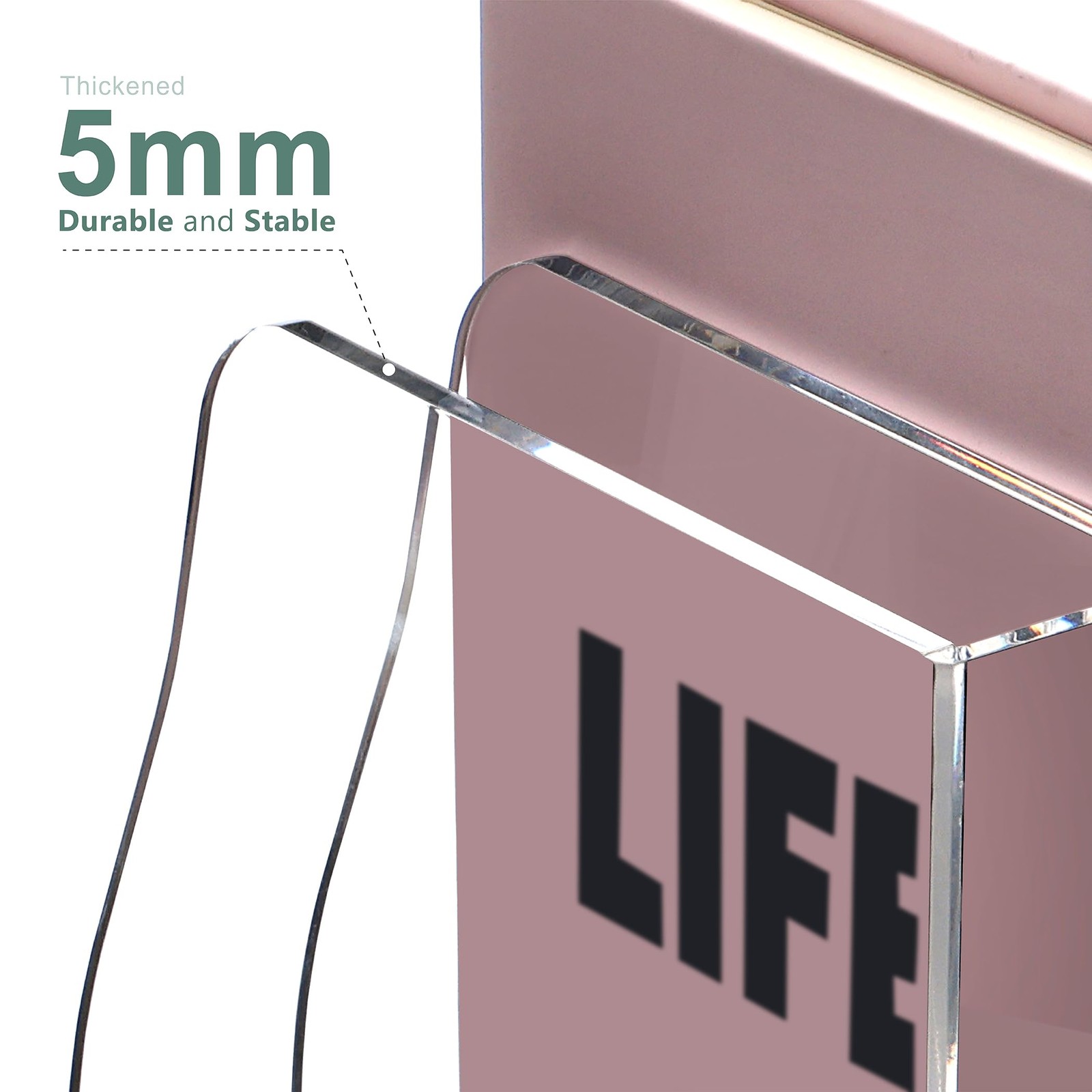 SANRUI Acrylic Magazine File Holder, 6 10.43 x 6.89 x 6.29 inches, Clear