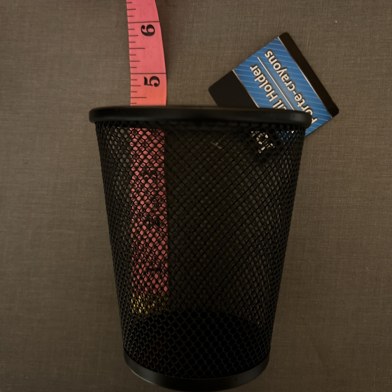 Pen Pencil Holder for Desk, 4 Pack Pencil Cup for Pen, Mesh Metal Black