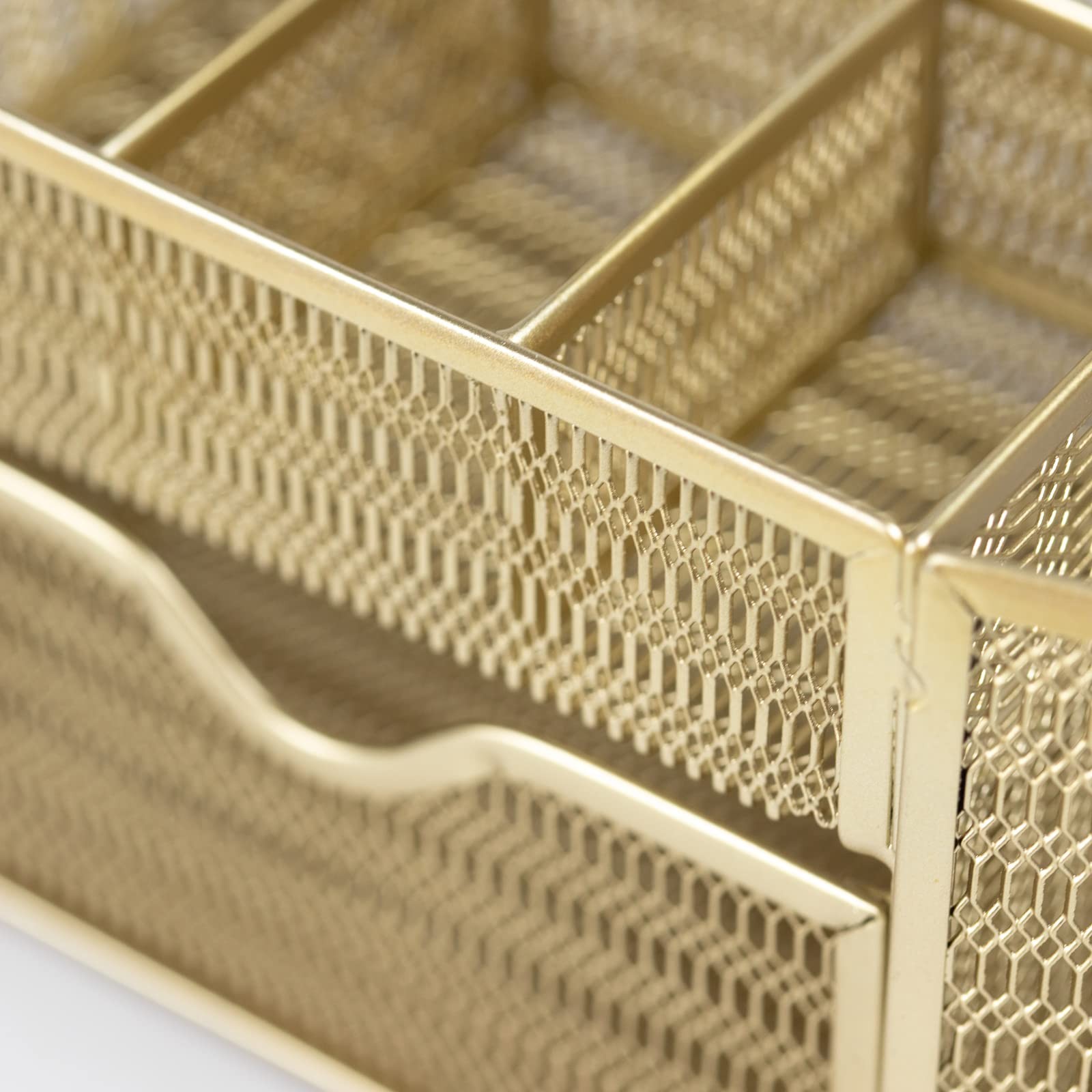 BLU MONACO Gold Desk Organizer Set – Desk Accessories for Women, Office Stora…