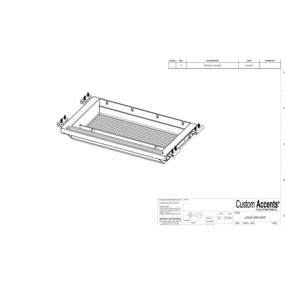 Silver Under Desk Sliding Pencil Drawer Tray & Organizer 8″ D x 13.58″ W X 2″ H