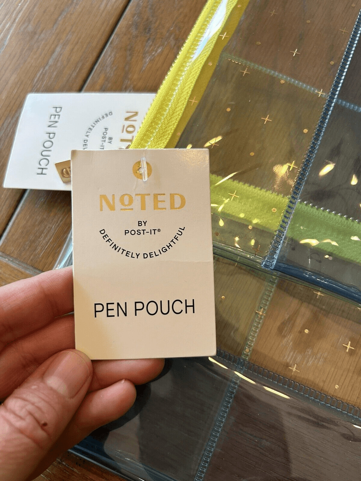 Pencil Case Pouch Noted by Post It Zipper Transparent, HIGH QUALITY PRODUCT. 1 P