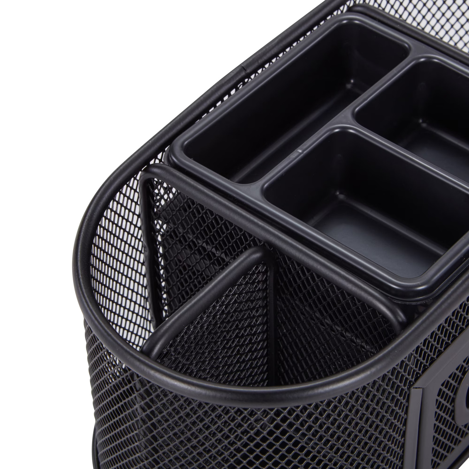 Pen+Gear Black Metal Mesh Desktop Organizer with 8 Compartments
