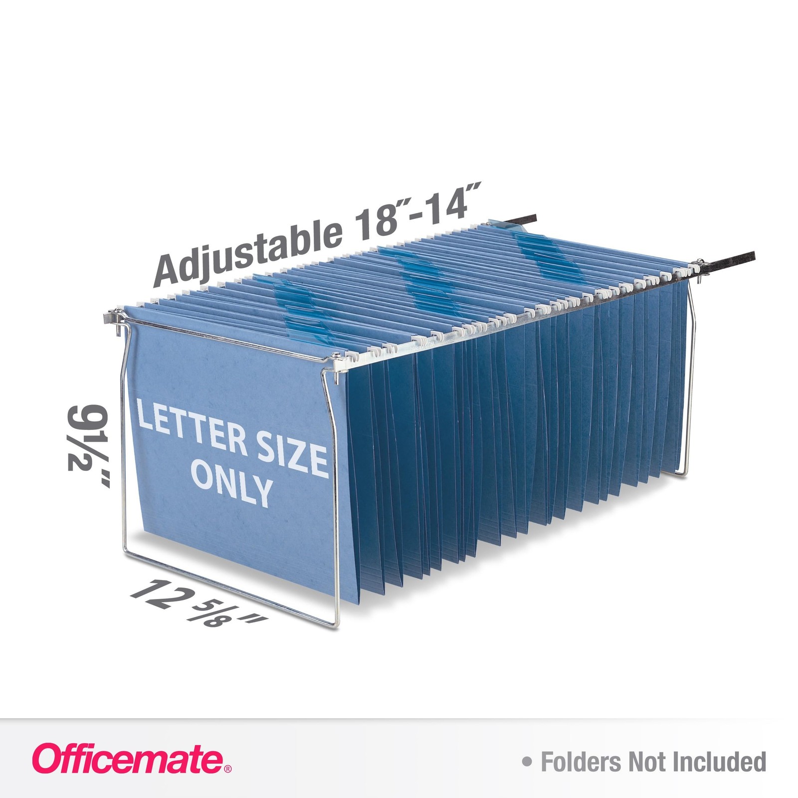 Officemate Hanging File Frame, Letter Size, Adjustable 14 to 18-Inches, 2 Cou…