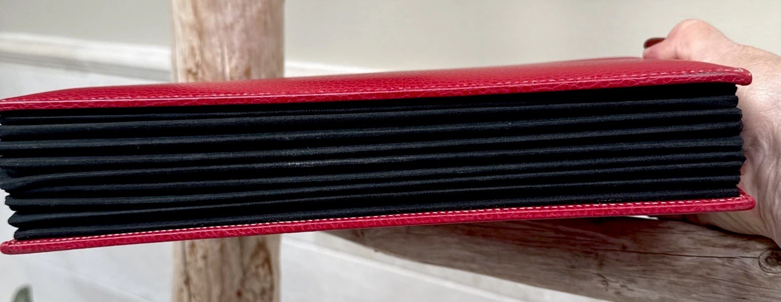 Elegant Red Expandable Document Accordion File Organizer 9 Pockets Italy