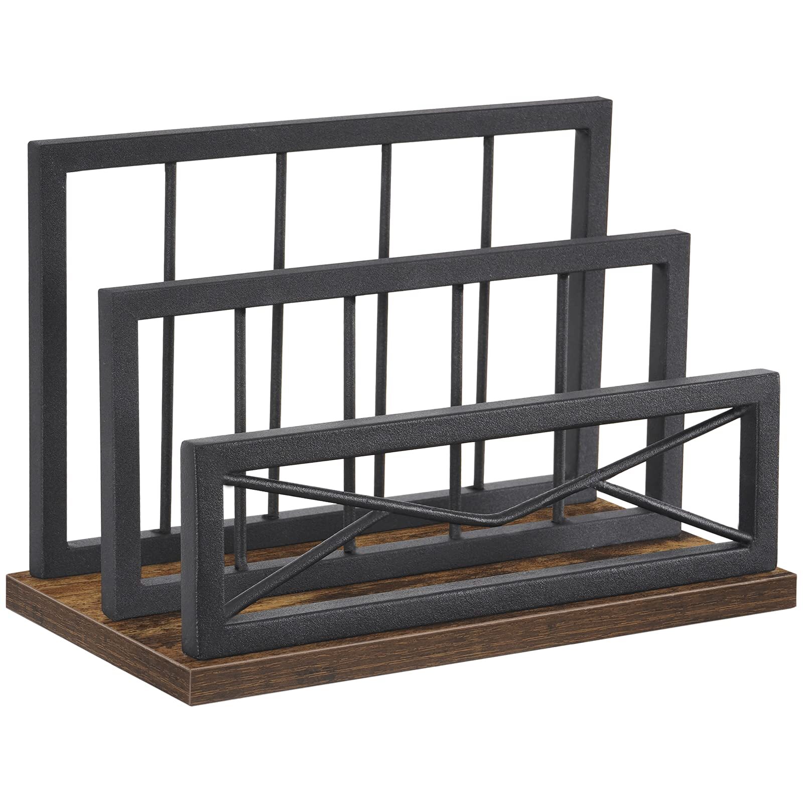 Snughome Desktop Mail Organizer Desk Mail Organizer with 2-Slot Matte Black M…
