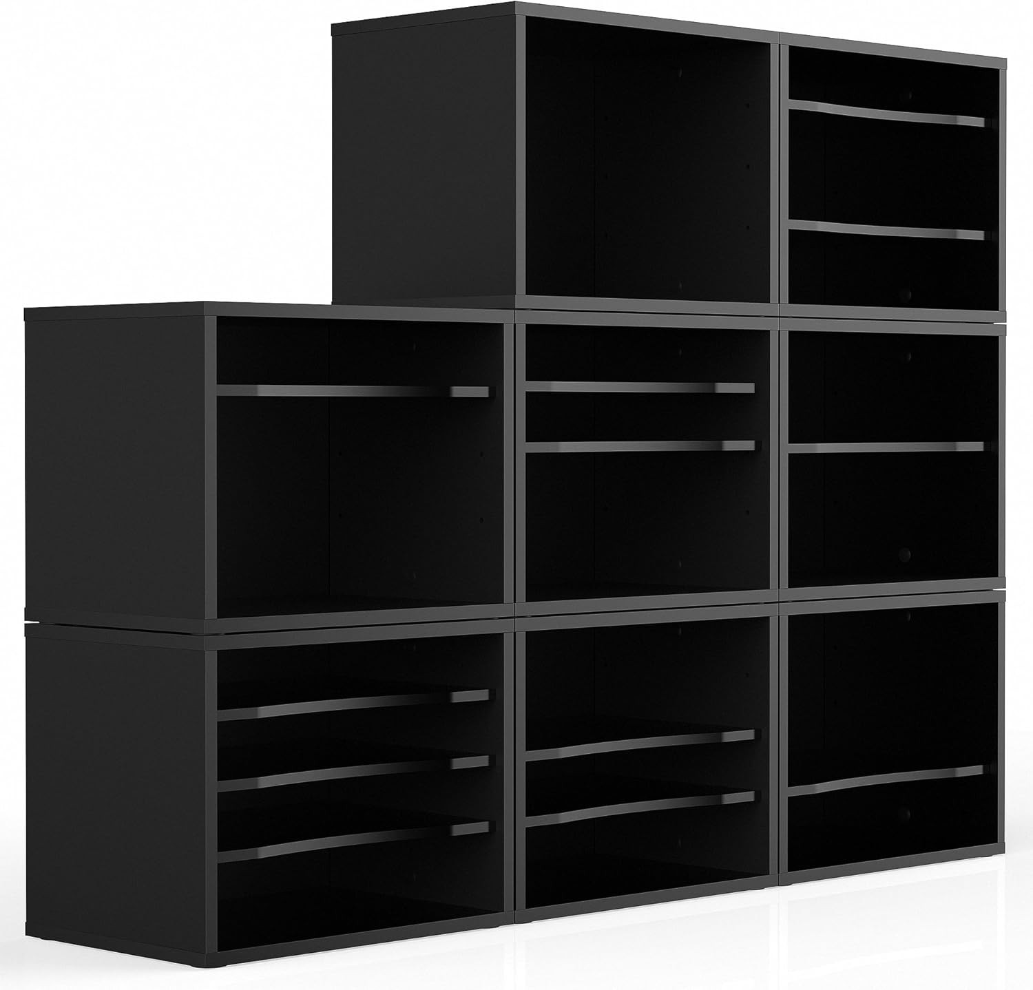 Multi-Functional Wood Paper Organizer – Ergonomic 4-Tier Design for Easy Access